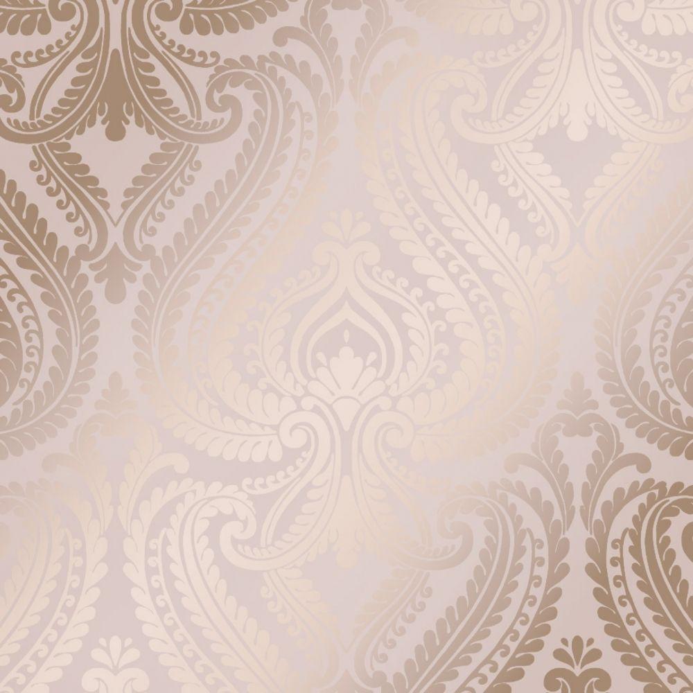 1000x1000 I Love Wallpaper Shimmer Damask Wallpaper Soft Pink Rose Gold from I Love Wallpaper UK