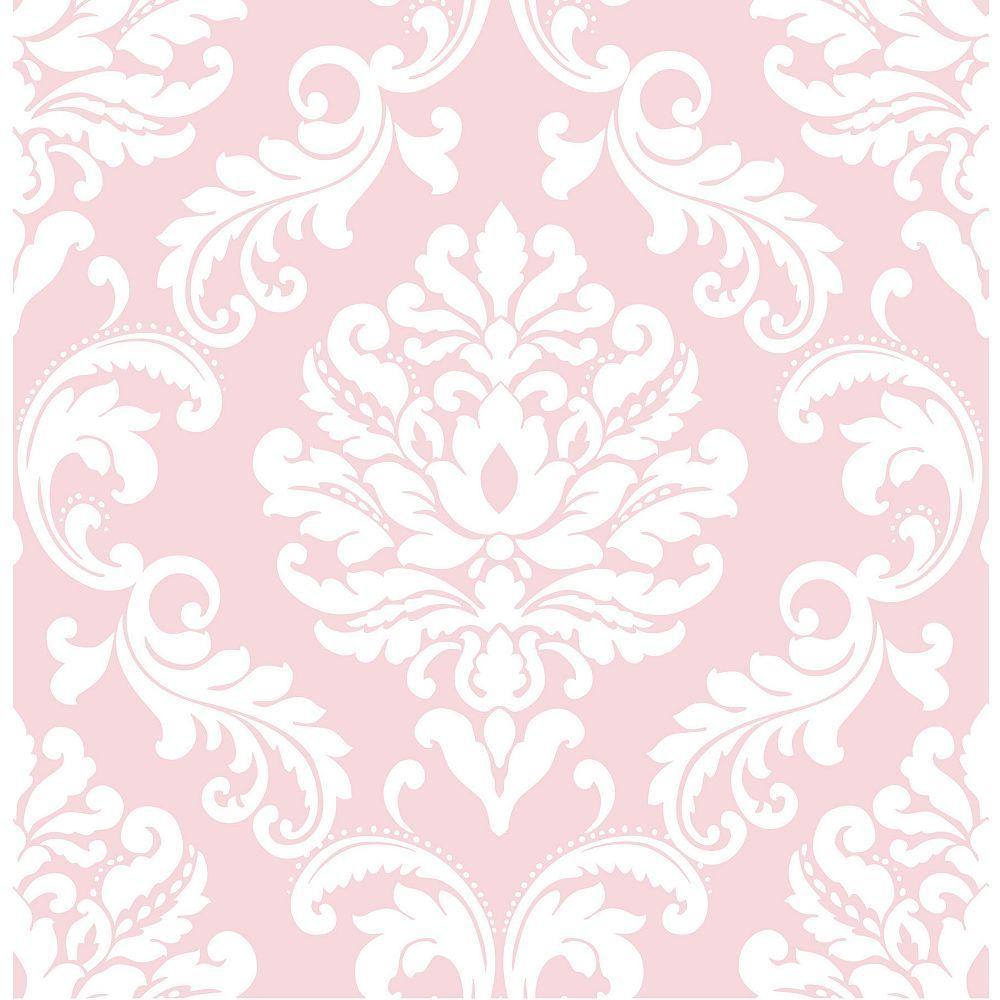 1000x1000 NuWallpaper Pink Ariel Peel And Stick Wallpaper. The Home Depot Canada