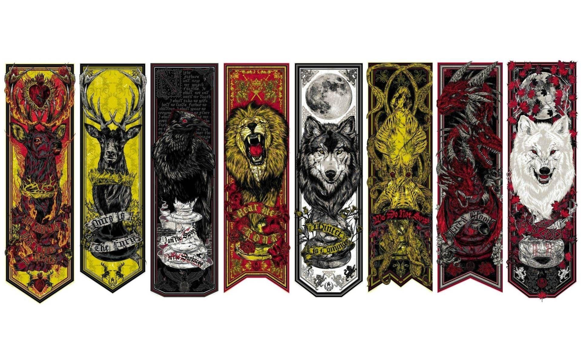 1920x1200 Game of Thrones House Banners [1920x1200]