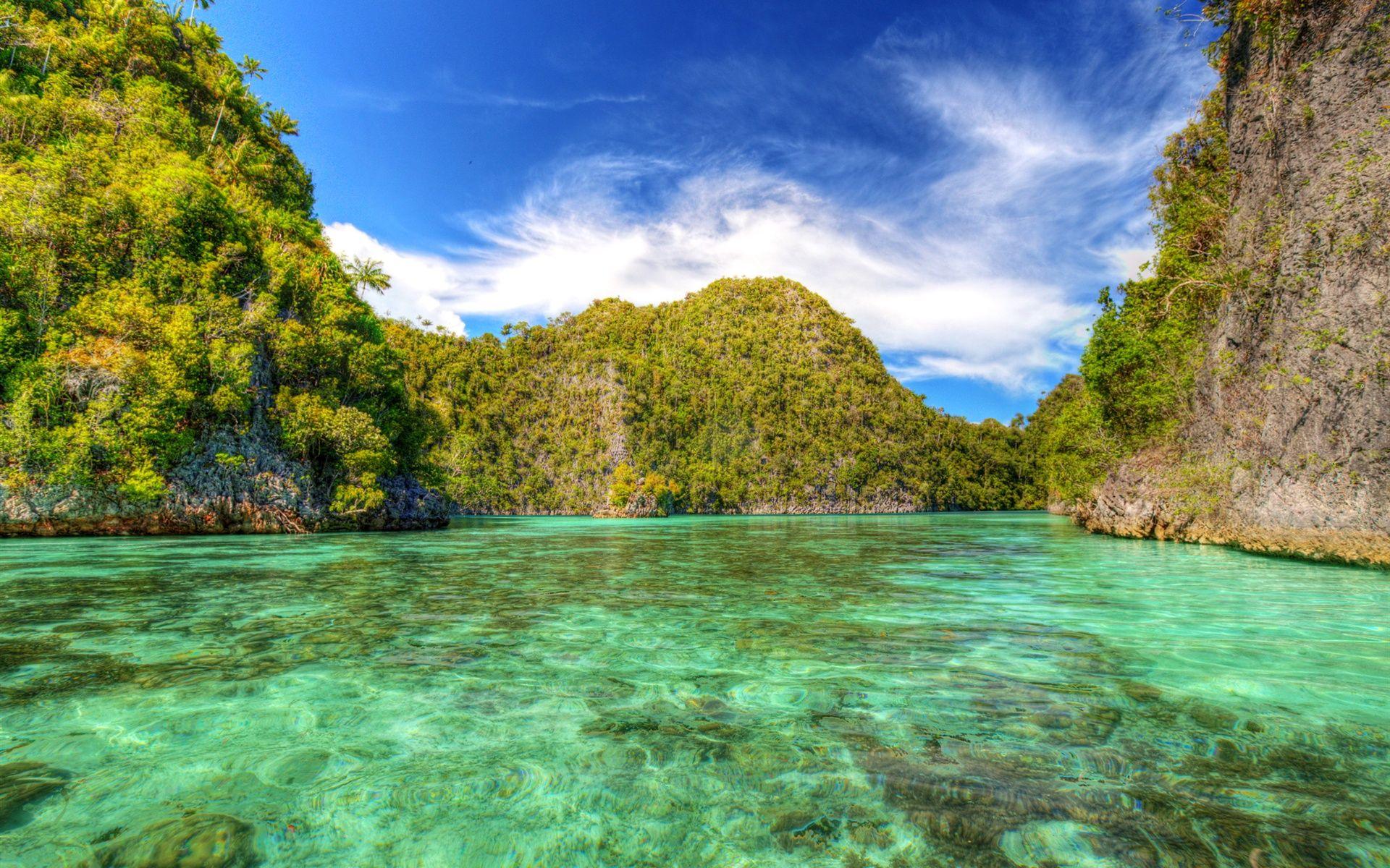 1920x1200 Wallpaper Indonesia, Laguna, lake, trees, tropical 1920x1200 HD Picture, Image