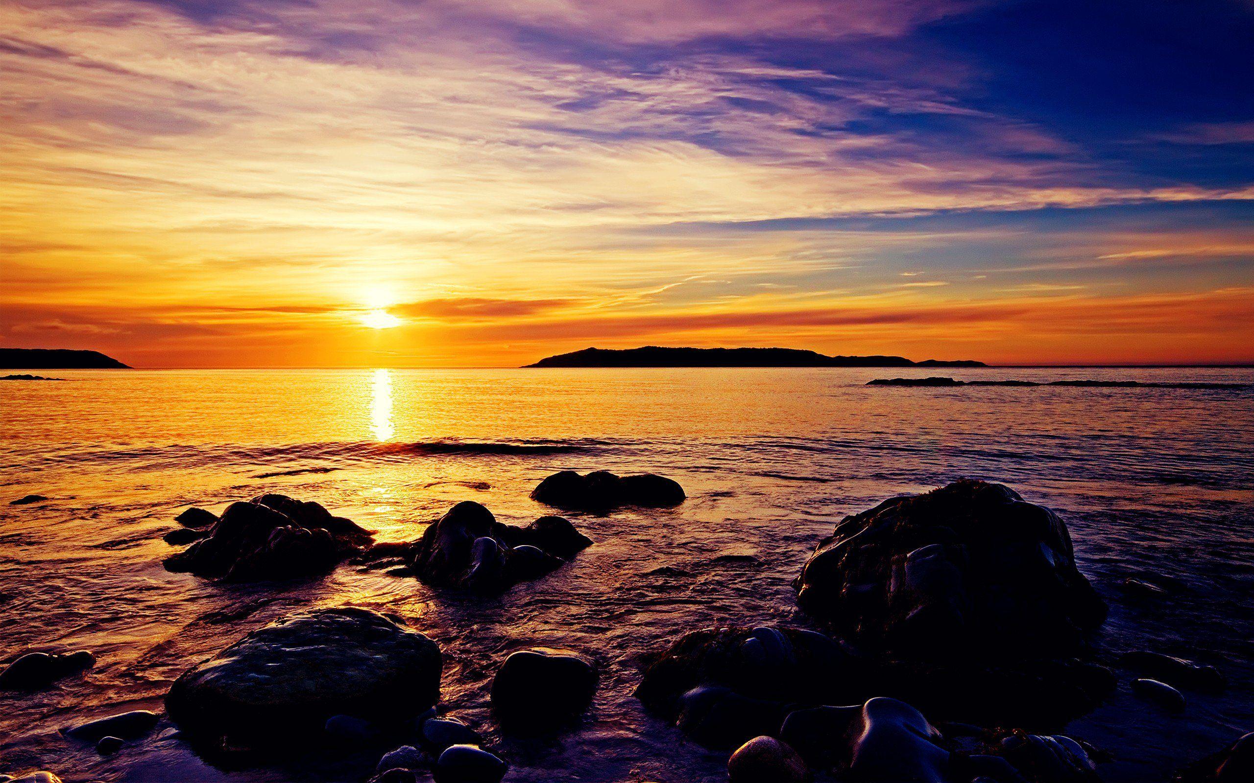 2560x1600 Sunrise Beach HD, HD Nature, 4k Wallpaper, Image, Background, Photo and Picture