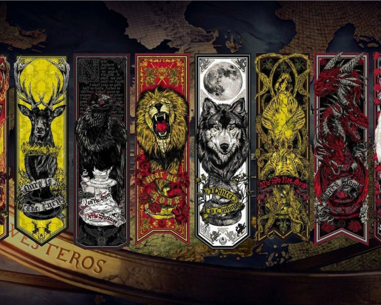 1280x1024 Free download Game of Thrones House Banners [1920x1200] wallpaper [1920x1200] for your Desktop, Mobile & Tablet. Explore Game of Thrones Map Wallpaper. Game of Thrones Phone Wallpaper, Best Game