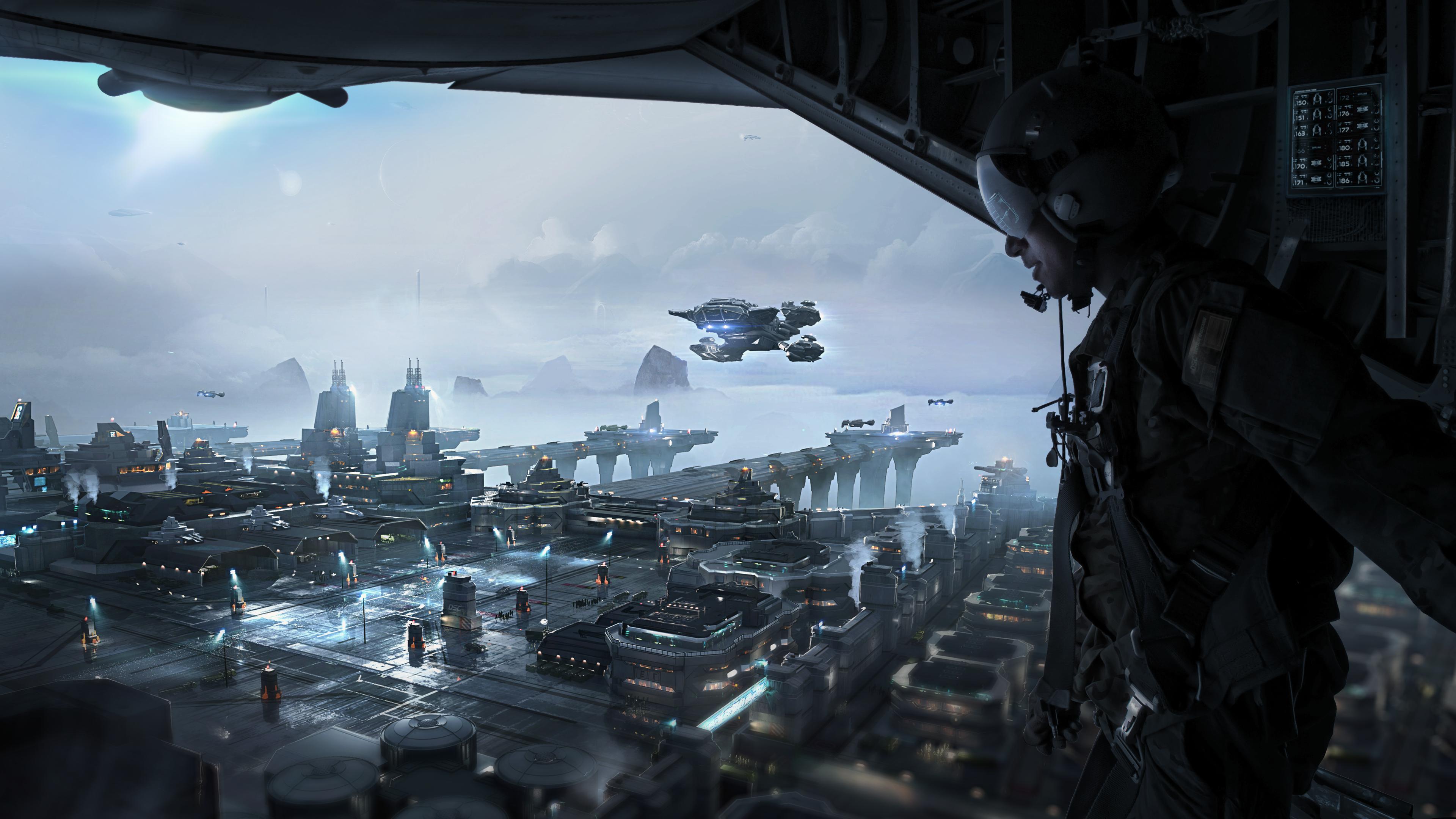 Download wallpaper 1366x768 spaceship, star citizen, video game, tablet,  laptop, 1366x768 hd background, 550