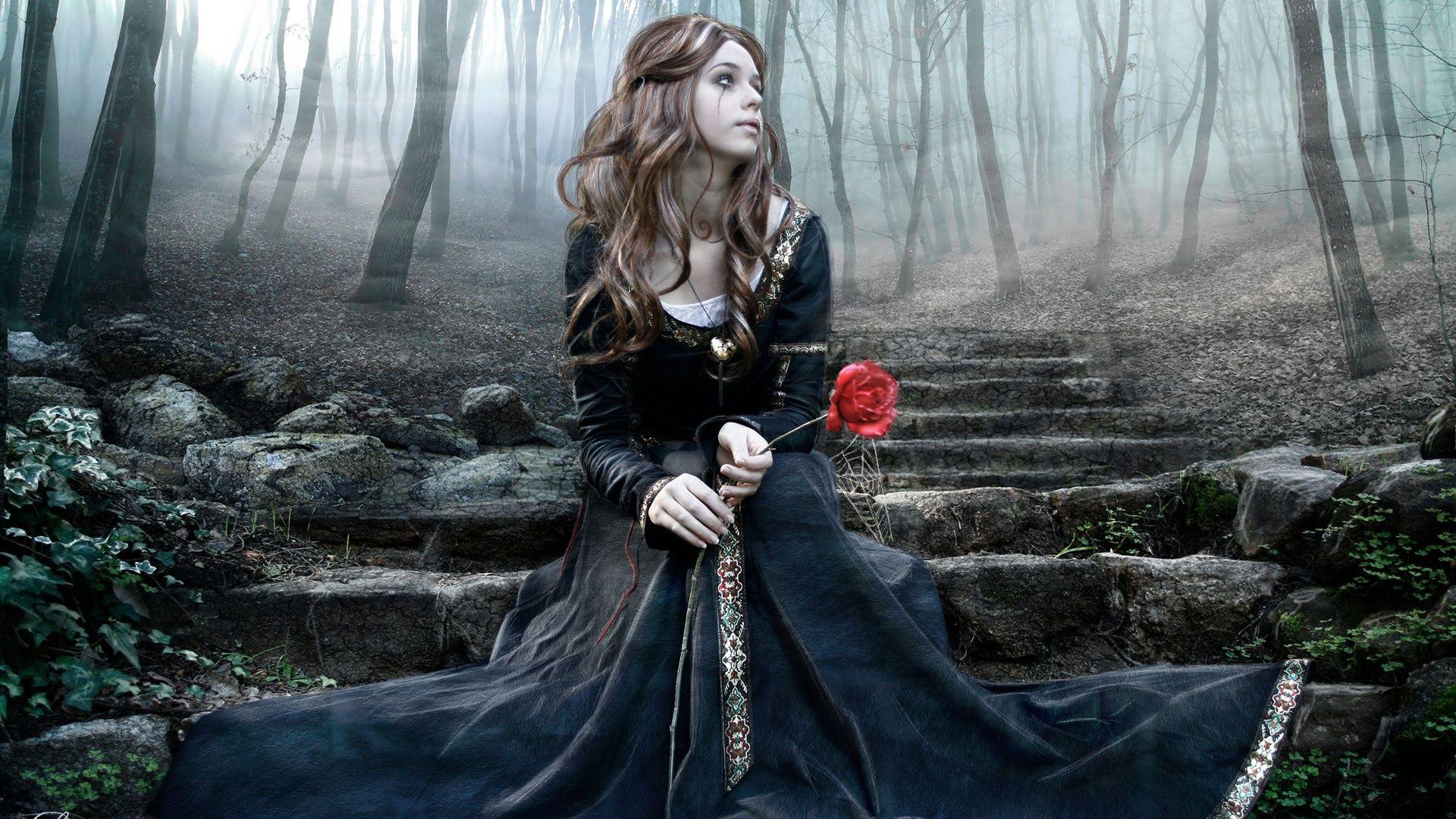 1920x1080 Gothic Girl Wallpaper