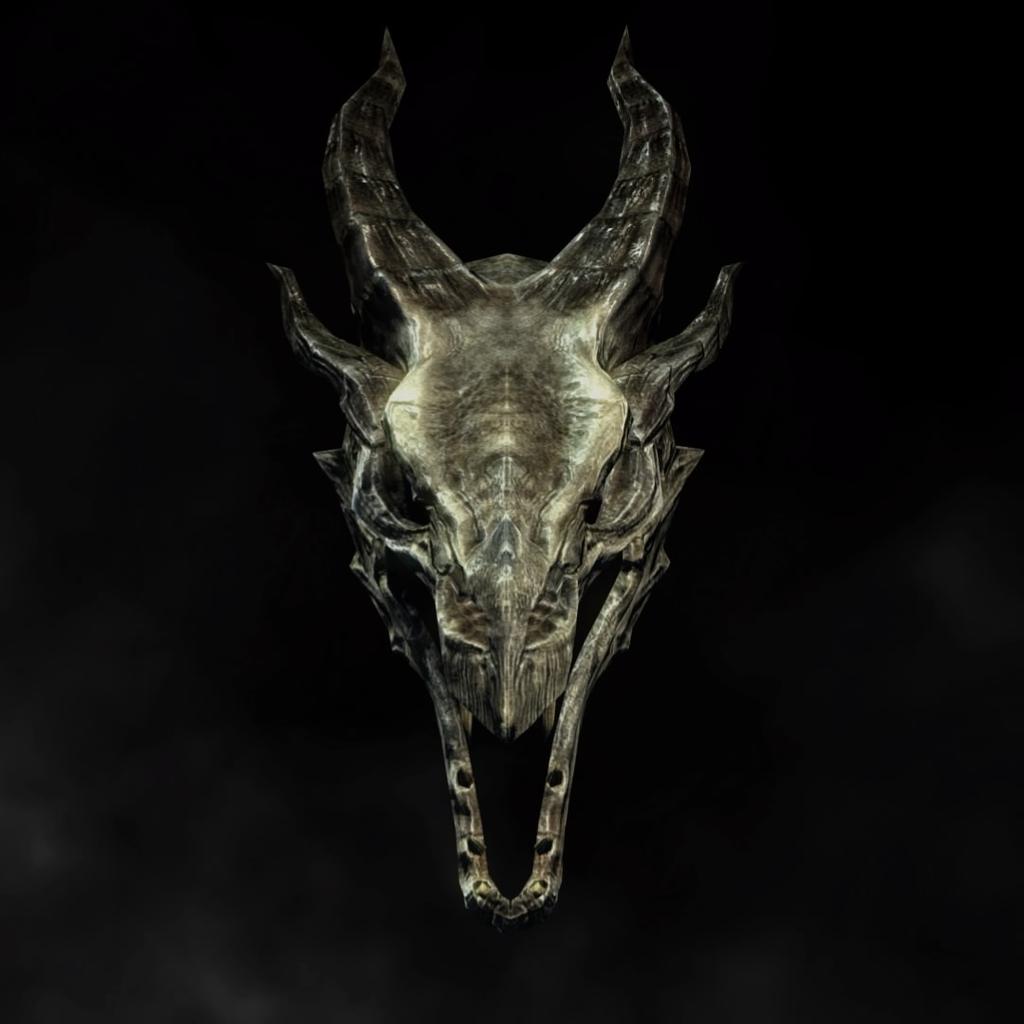 1024x1024 Skull And Dragon Wallpaper