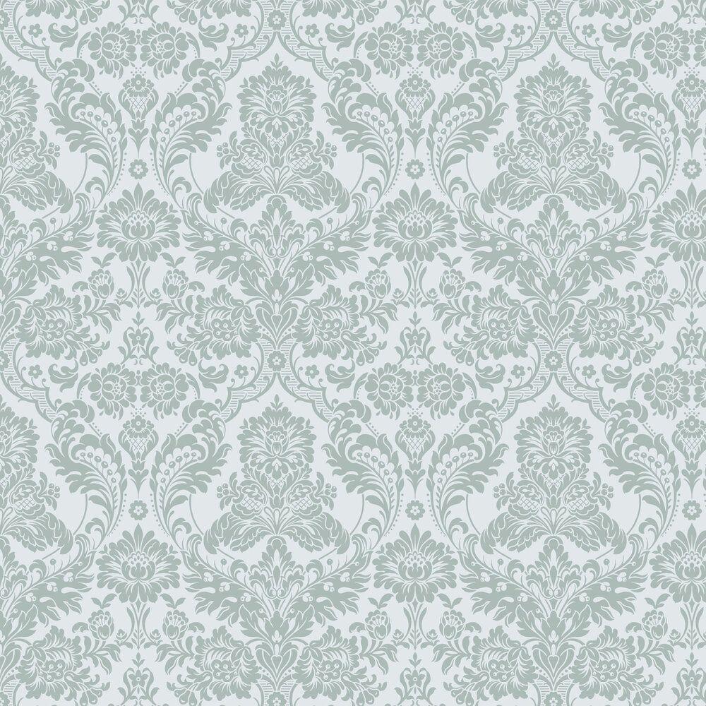 1000x1000 Gothic Damask Flock by Graham & Brown / Silver : Wallpaper Direct