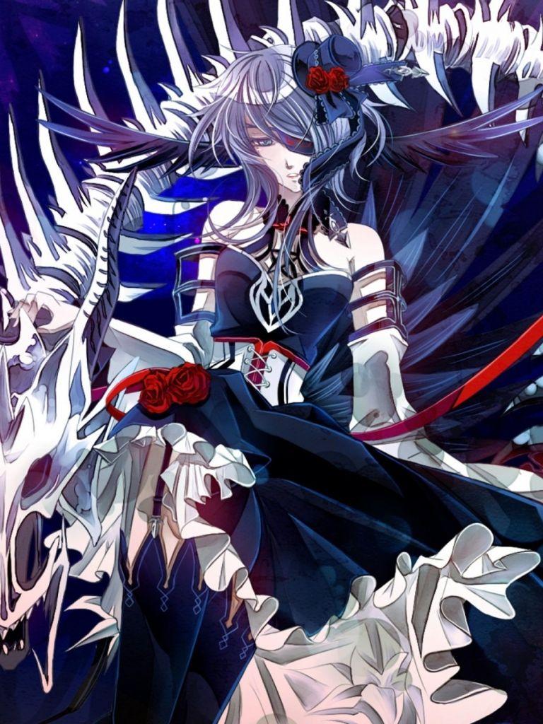 768x1024 Free download Anime Girl And Dragon Skeleton Wallpaper [1920x1200] for your Desktop, Mobile & Tablet. Explore Anime Dragon Wallpaper. Anime Dragon Wallpaper, Dragon Background, Dragon Wallpaper