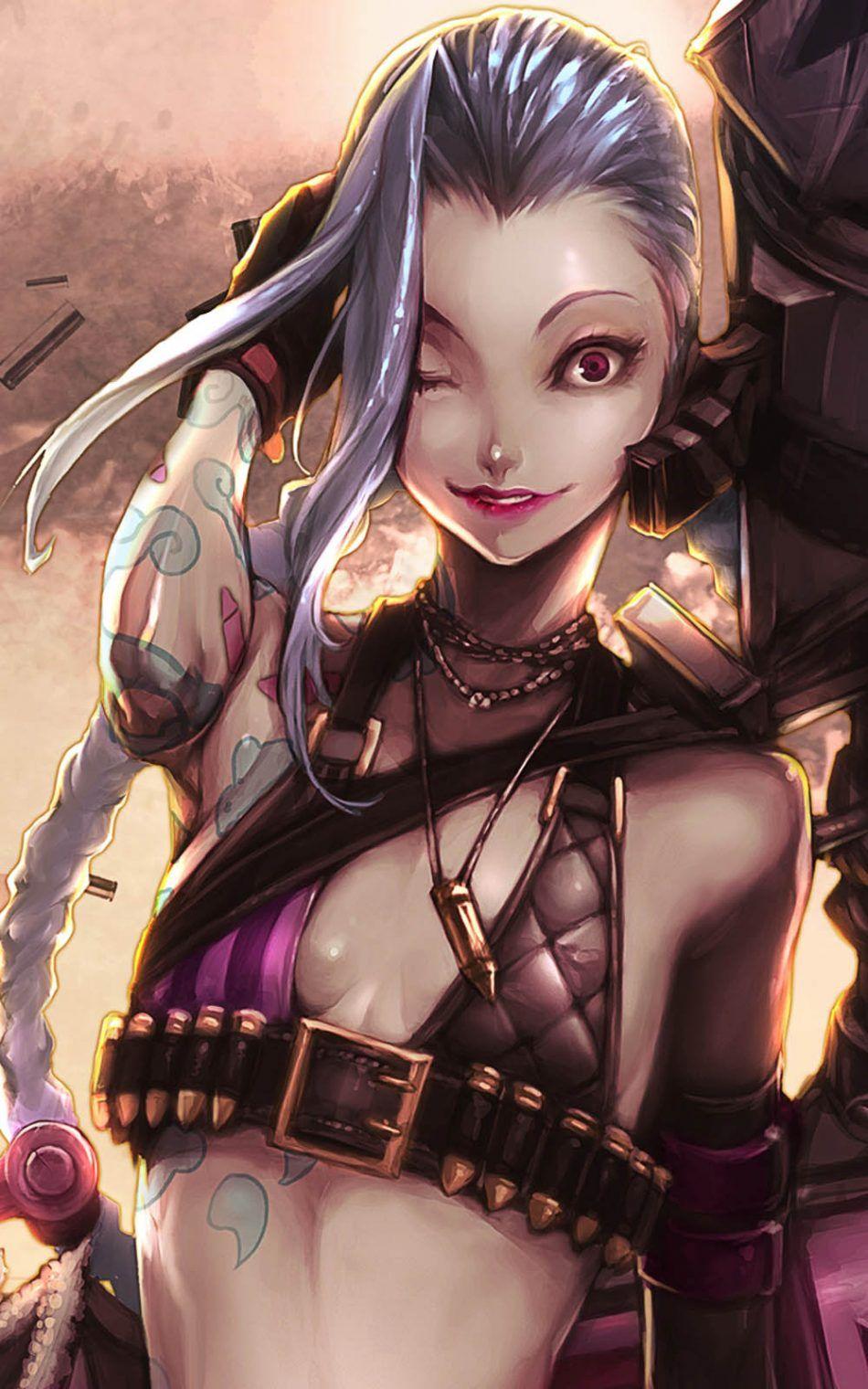 950x1520 Jinx League of Legends 4K Ultra HD Mobile Wallpaper