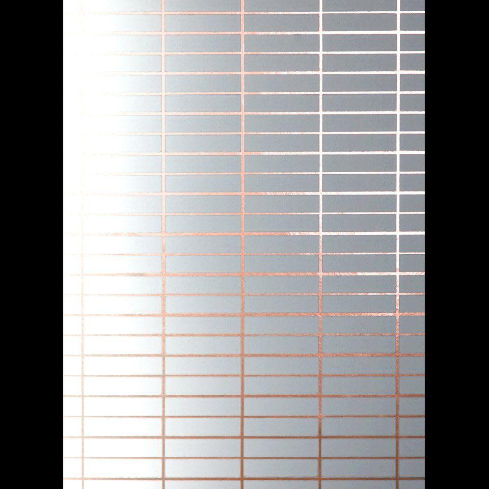 960x960 Grid wallpaper. Grid copper rose white