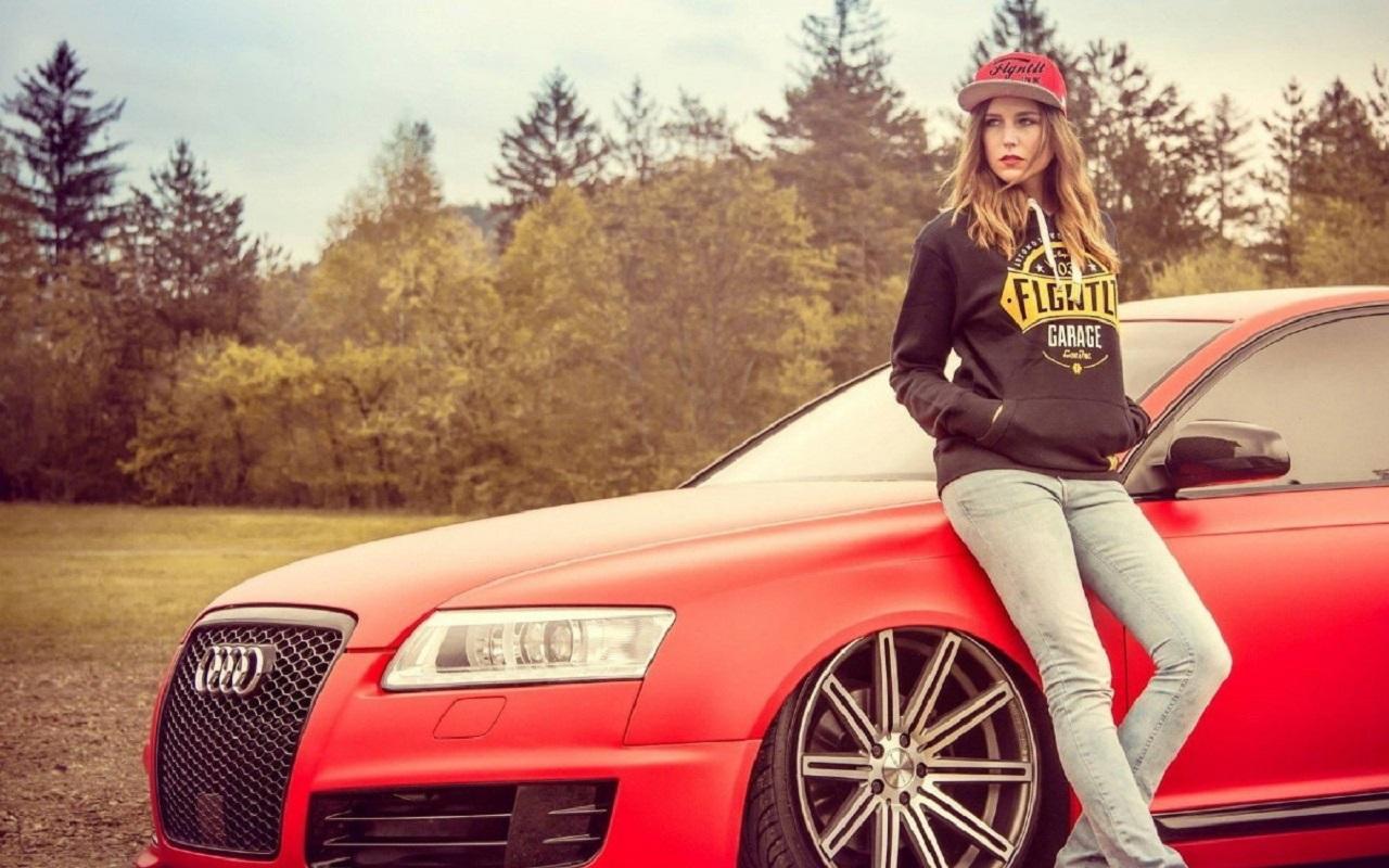 1280x800 Car Girls Wallpaper