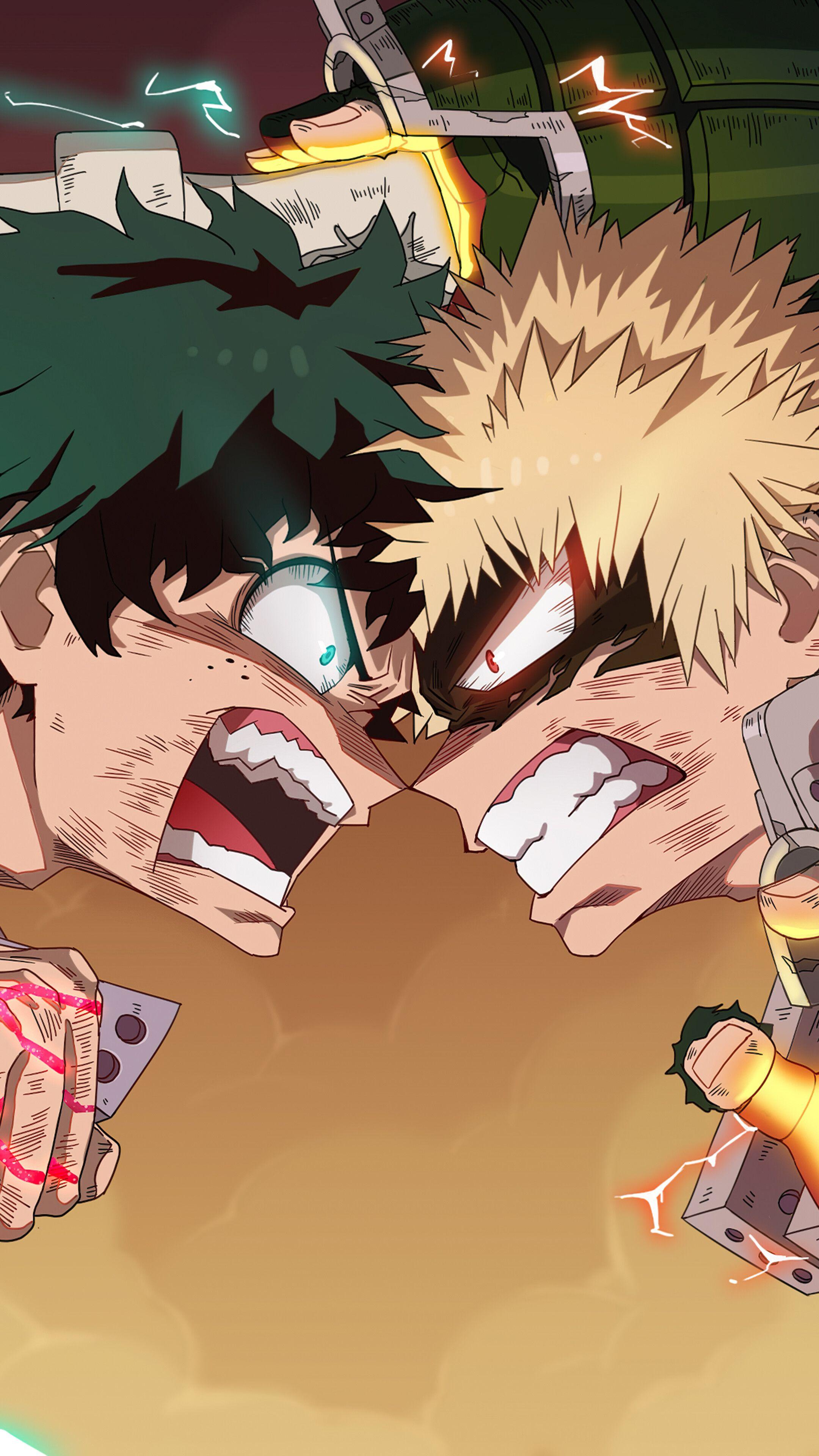 2160x3840 Izuku Midoriya vs Katsuki Bakugo, My Hero Academia, 4K iPhone 6s, 6 HD Wallpaper, Image, Background, Photo and Picture. Mocah.org HD Wallpaper