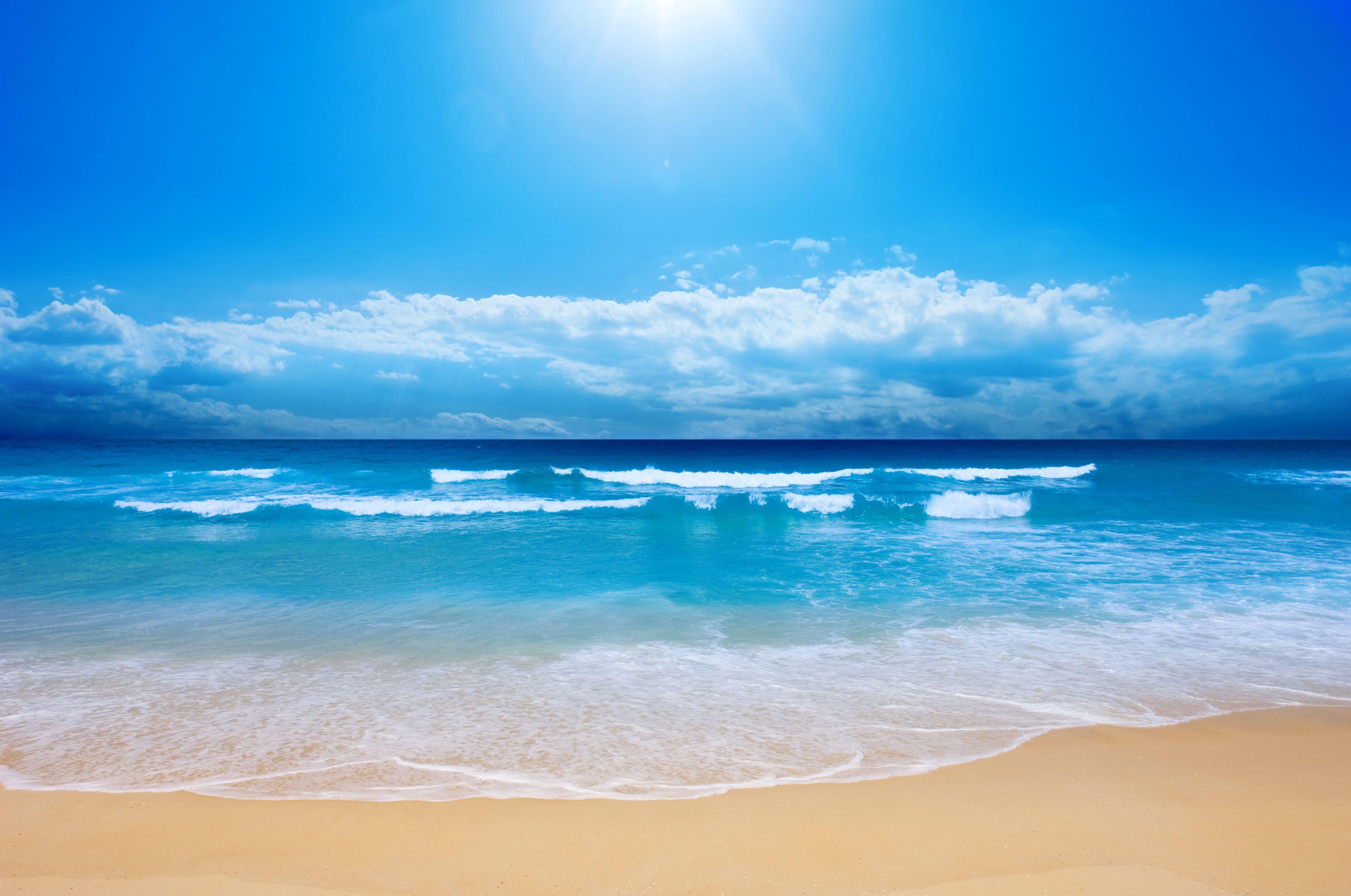 3872x2568 Wallpaper Beach, Sunny day, Summer, 4K, Nature