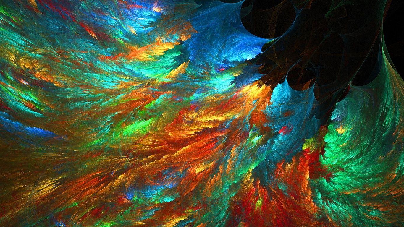 1366x768 Feather Abstract Wallpaper