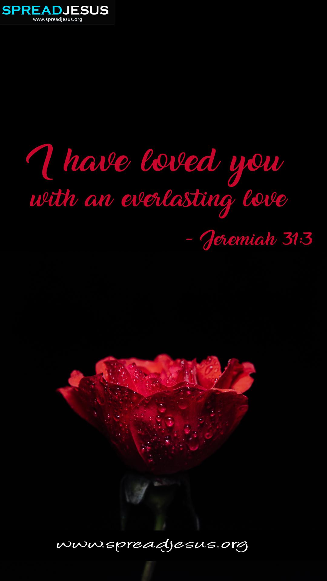 1080x1920 Bible Quotes Mobile Wallpaper Jeremiah 31:3