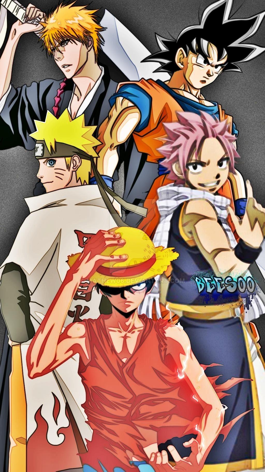 1024x1821 Goku And Naruto Wallpaper