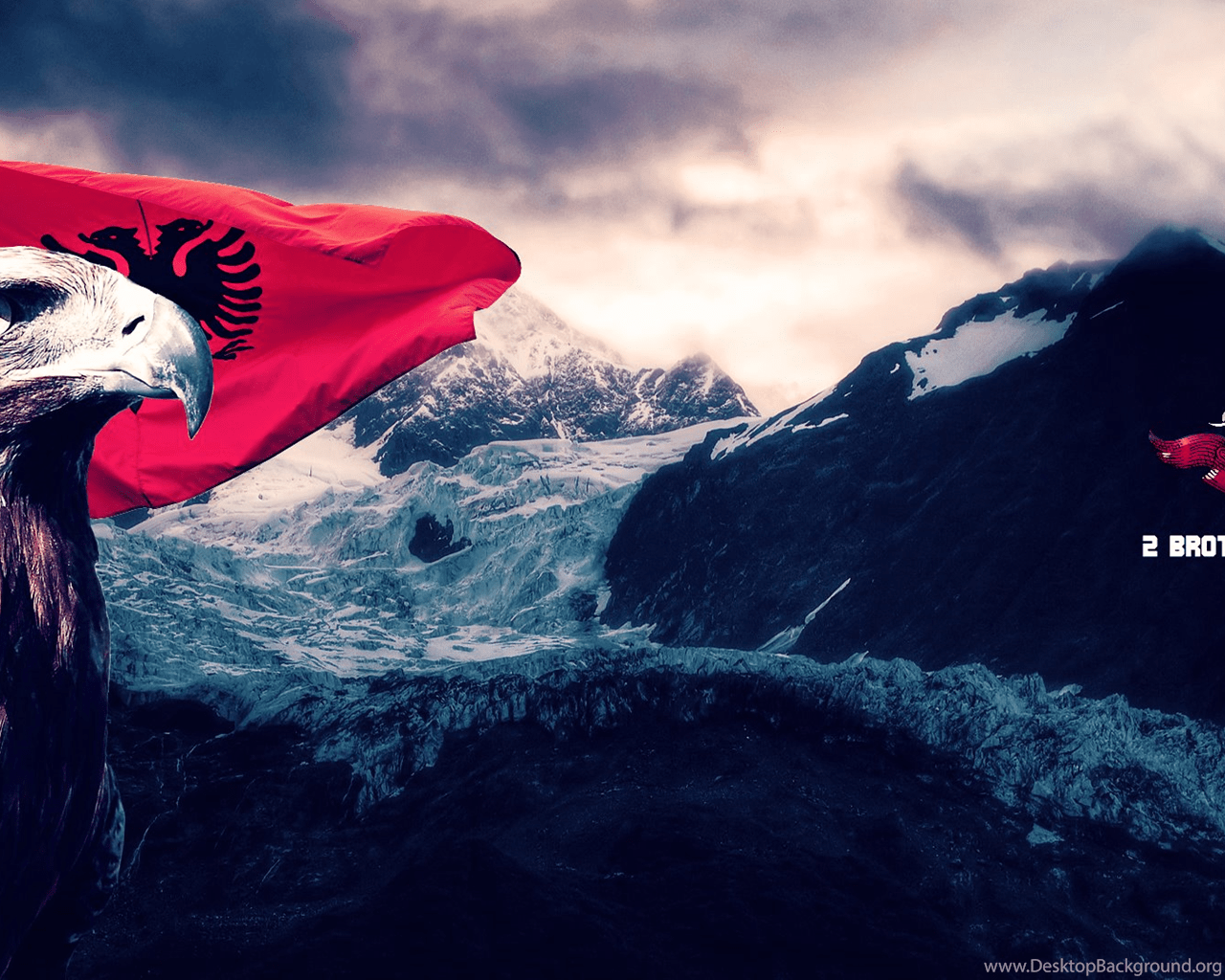 1280x1024 Albanian Flag Wallpaper Desktop Background