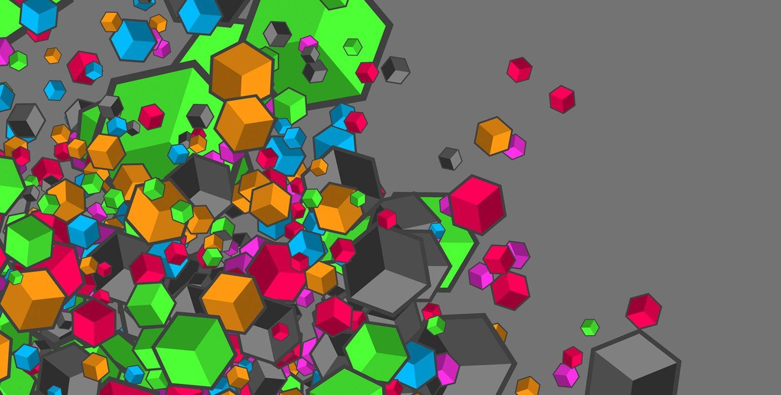 1600x810 Cubes Abstract Wallpaper HD. Wallpaper Background HD