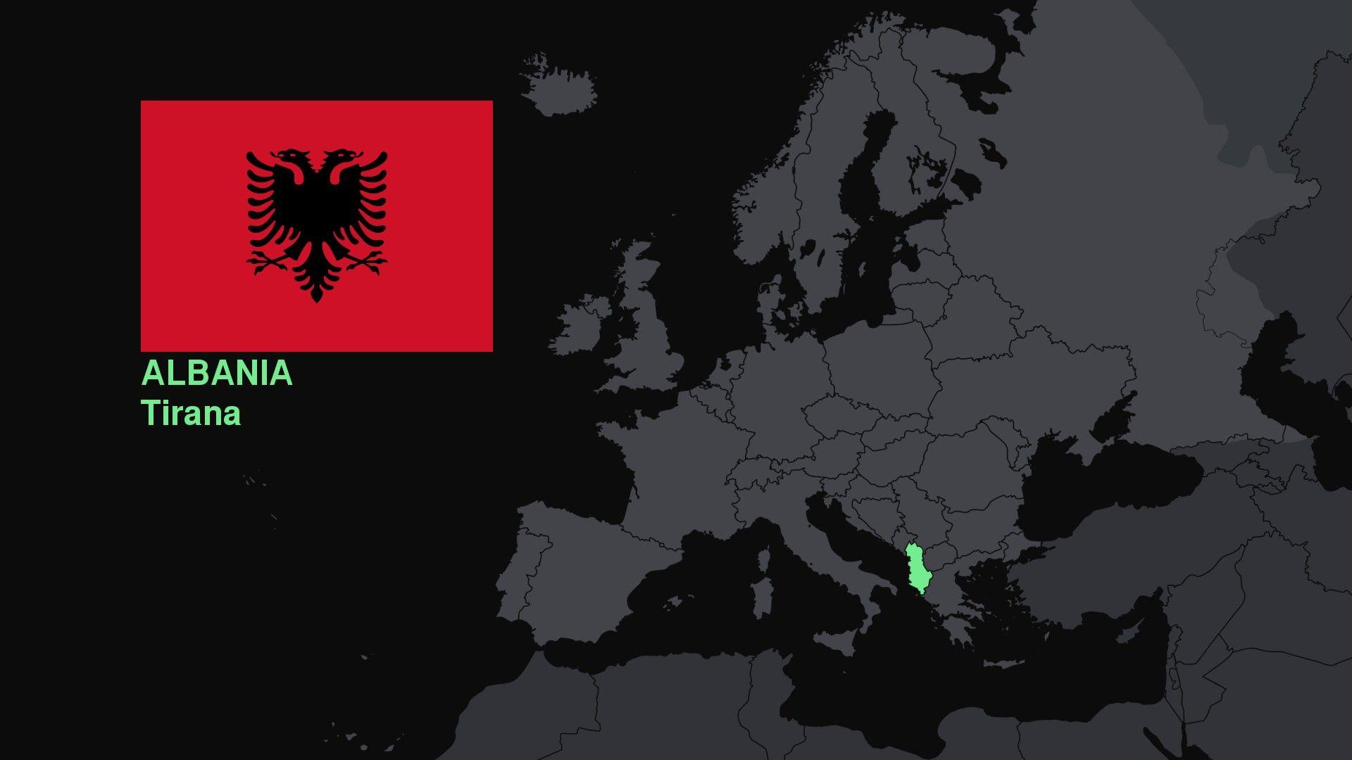 1920x1080 Albania, Map, Flag, Europe Wallpaper HD / Desktop and Mobile Background