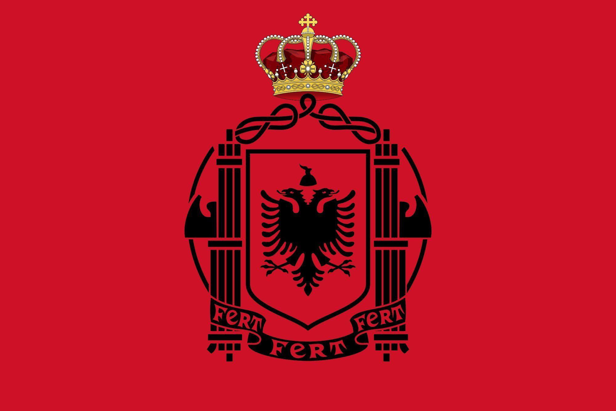 2000x1333 2000px Flag_of_Albania_(1939_crowned)_svg Wallpaperx1333
