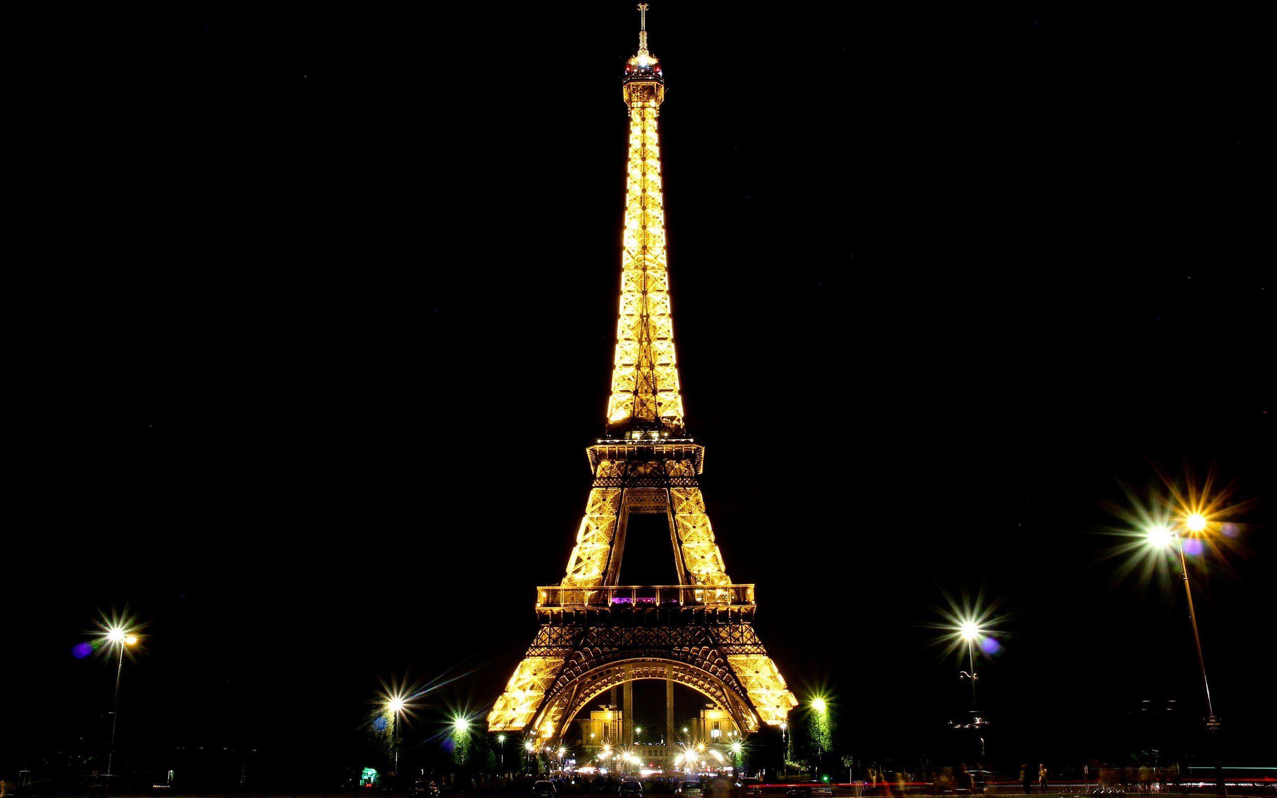 2560x1600 Eiffel Tower Paris landscapes night lights France skies night light wallpaperx1600