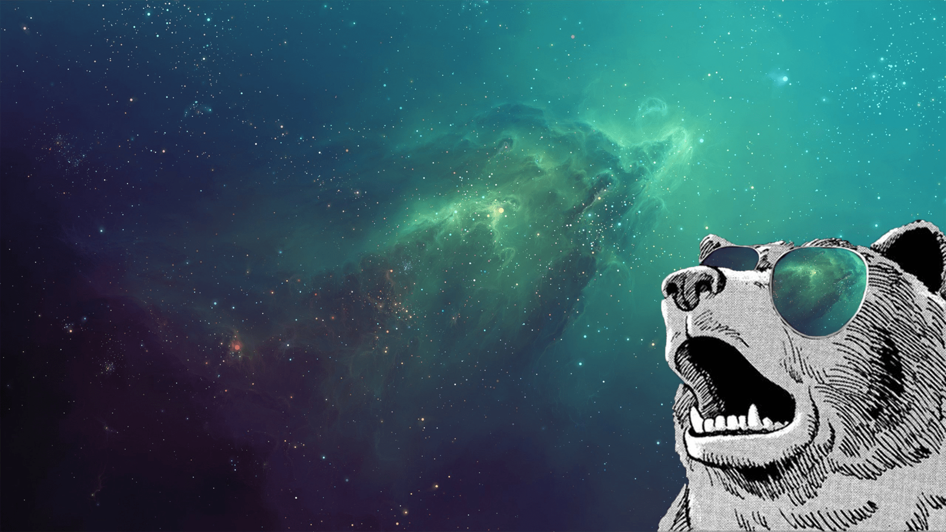1920x1080 #bears, #space, #glasses wallpaper. Mocah.org HD Wallpaper