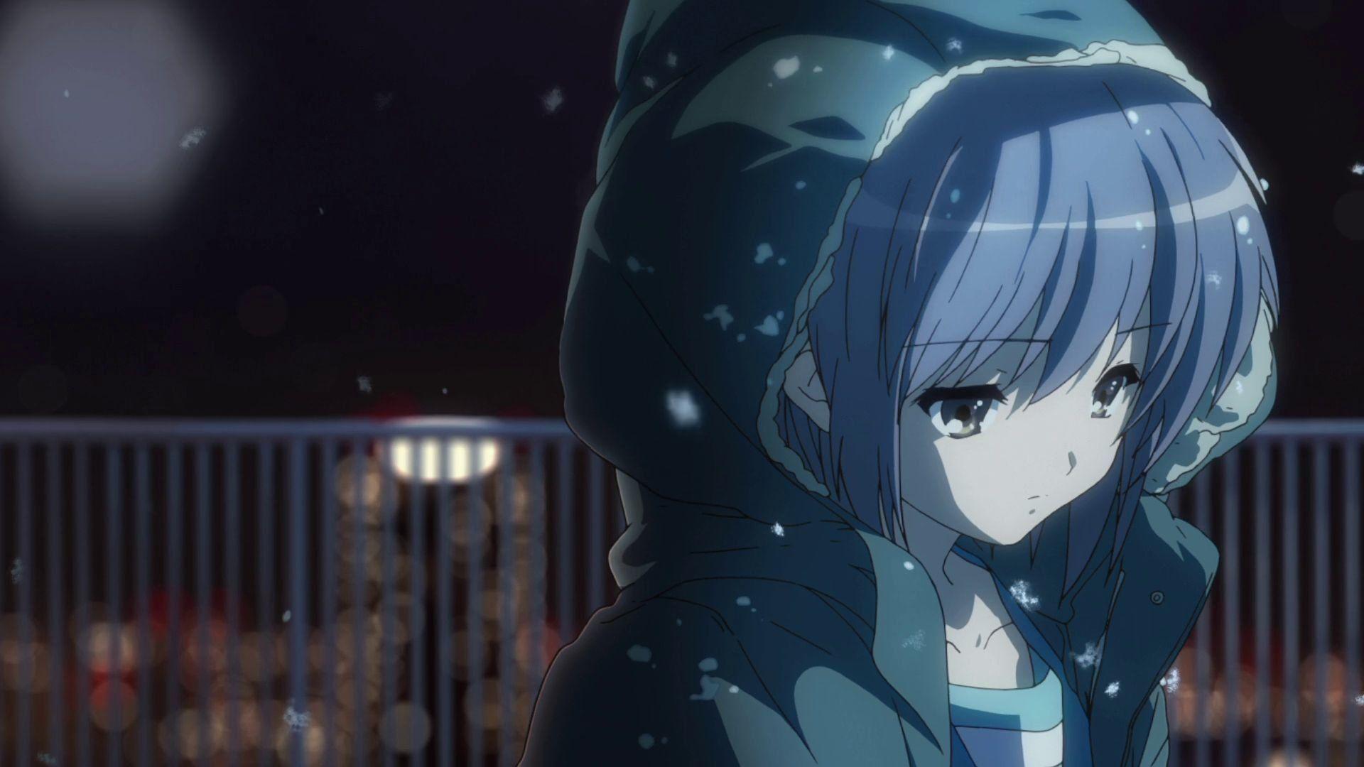 1920x1080 Melancholic Anime Girl Wallpaper