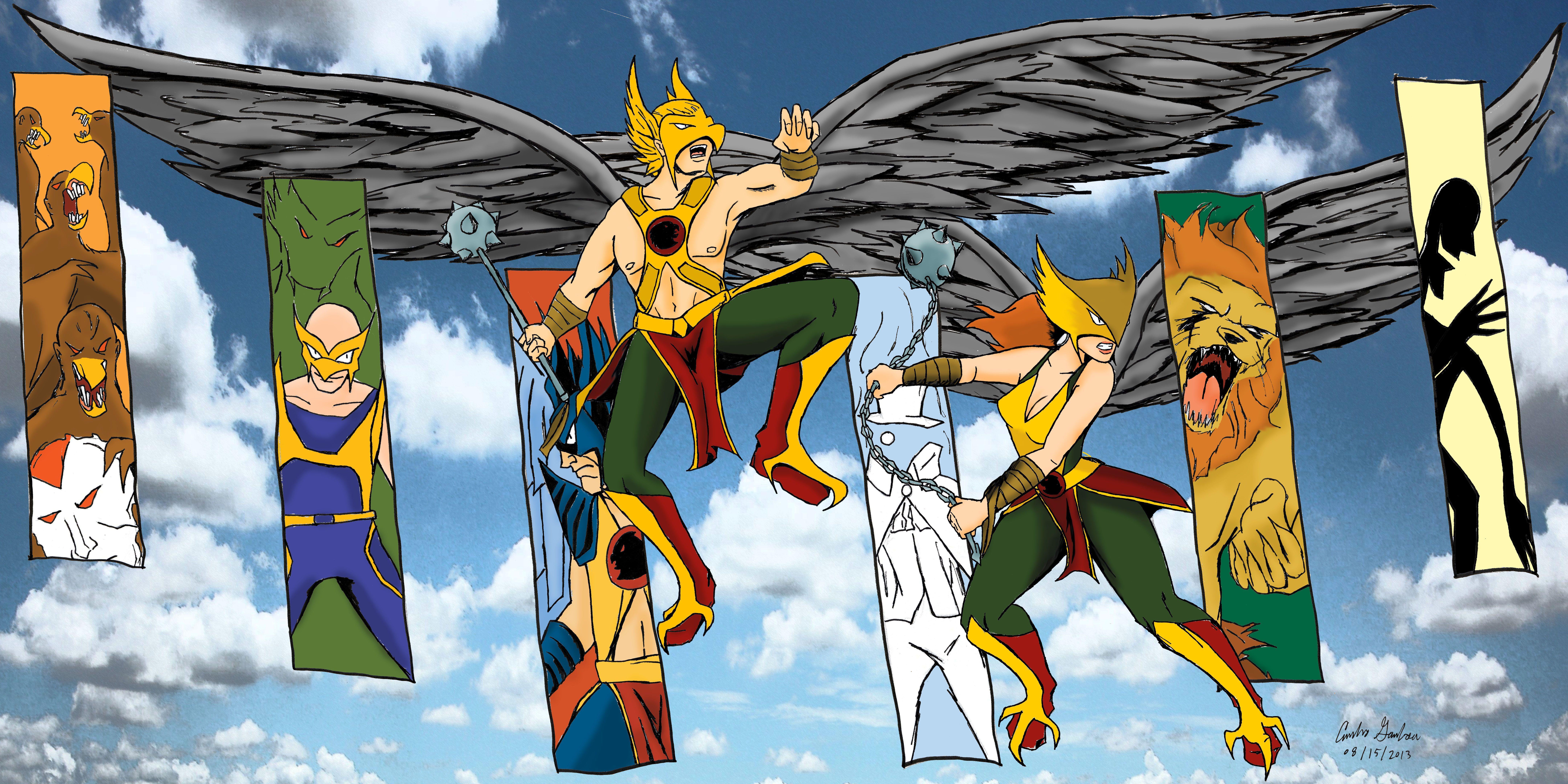 8640x4320 Hawkgirl Wallpaper