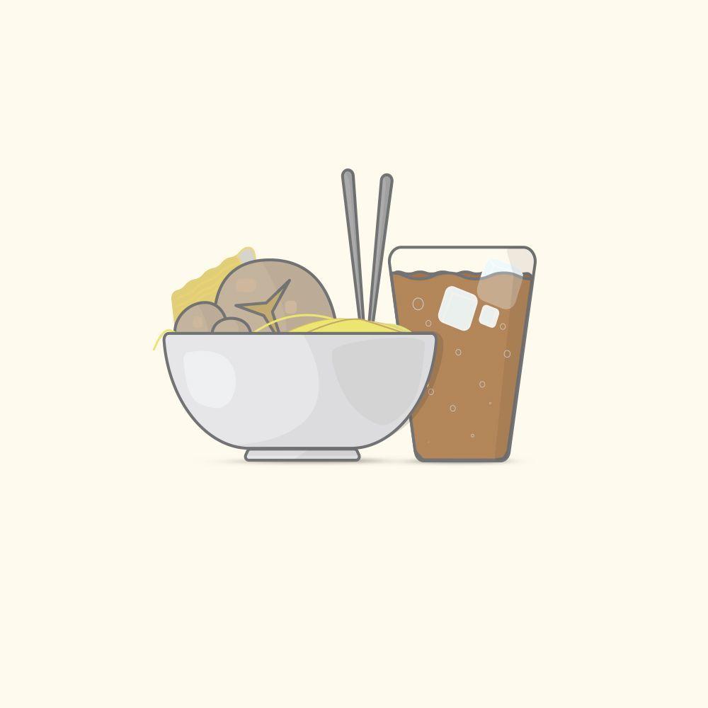 1000x1000 Bakso dan Es Teh Manis #bakso #estehmanis. Teh manis, Desain, Gambar