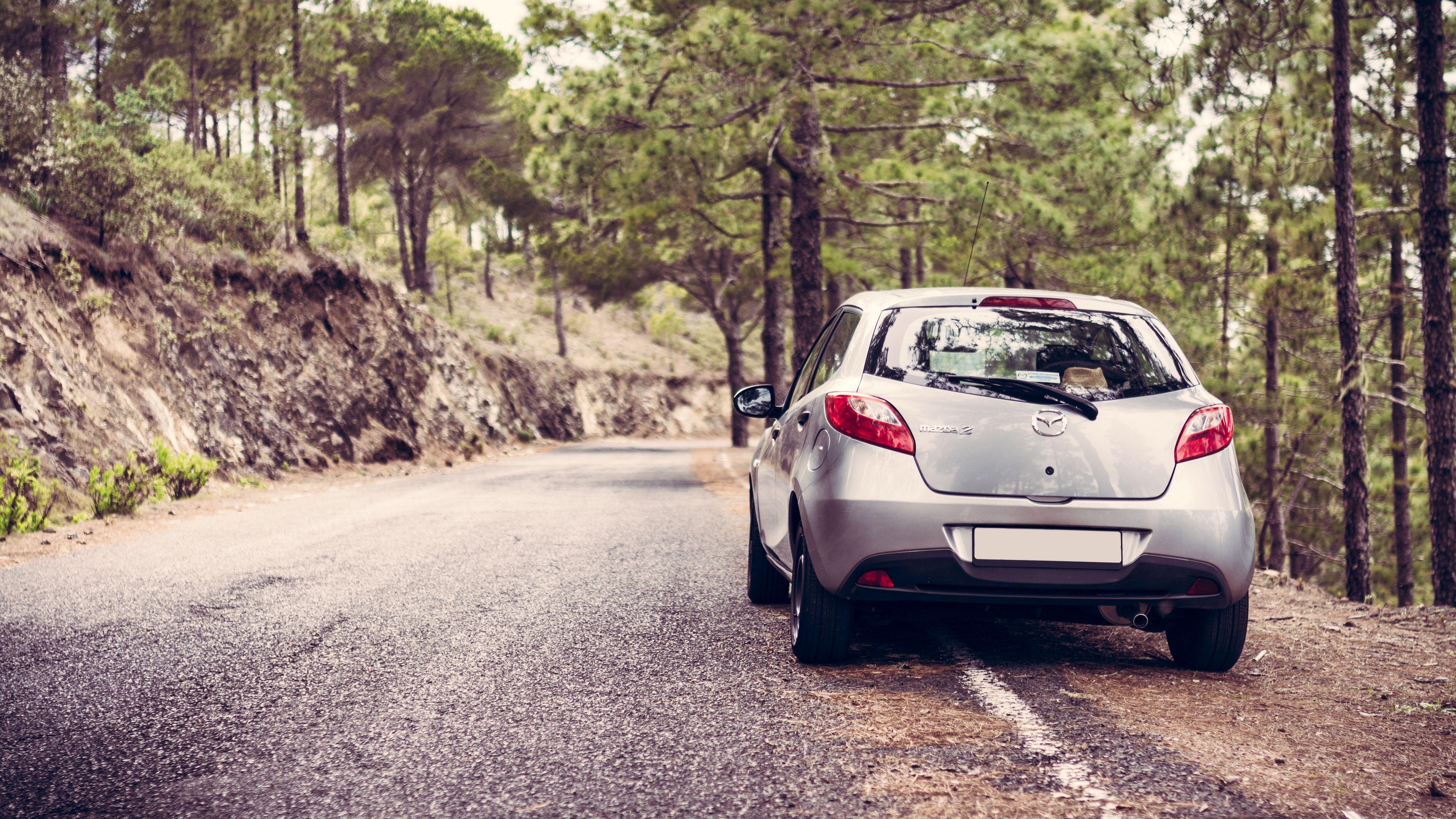 3840x2160 Download wallpaper 3840x2160 mazda rear view, silver 4k uhd 16:9 HD background