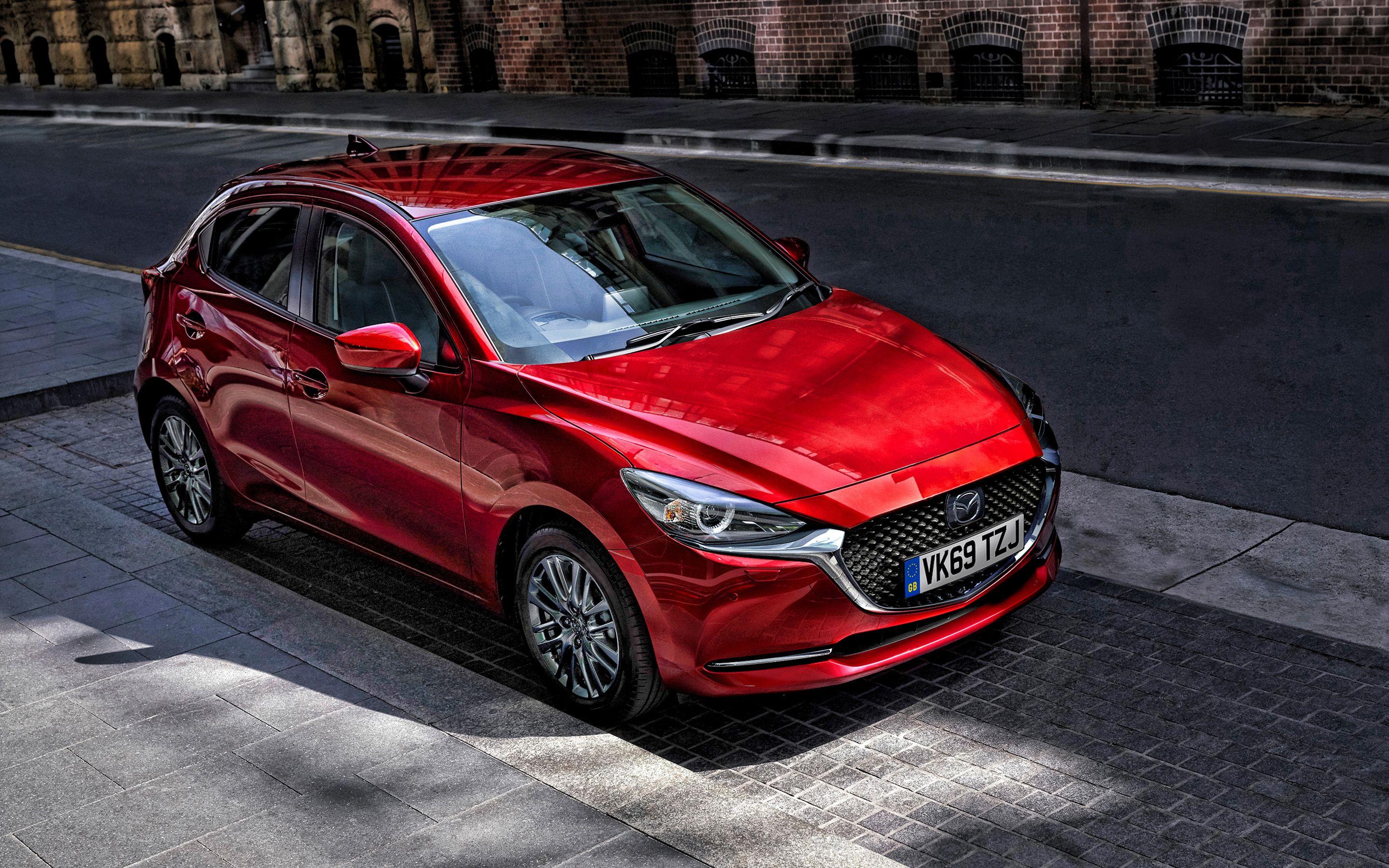 2880x1800 Download wallpaper Mazda exterior, front view, compact hatchback, new red Mazda Japanese cars, Mazda for desktop with resolution 2880x1800. High Quality HD picture wallpaper