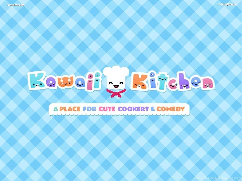 1024x768 Kawaii Kitchen Wallpaper Cute Blue Wallpaper Kawaii Wallpaper