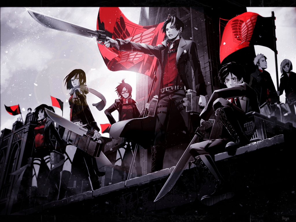 1024x768 Attack on titan hình nền - Attack On Titan người hâm mộ Art