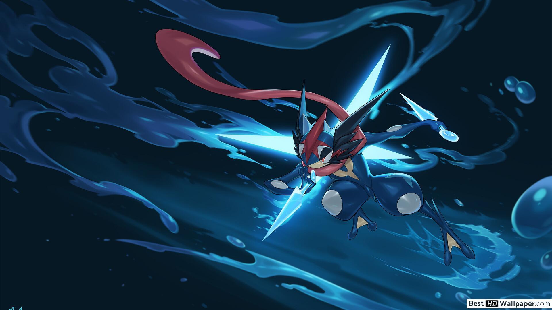 1920x1080 Ash's Greninja HD wallpaper download