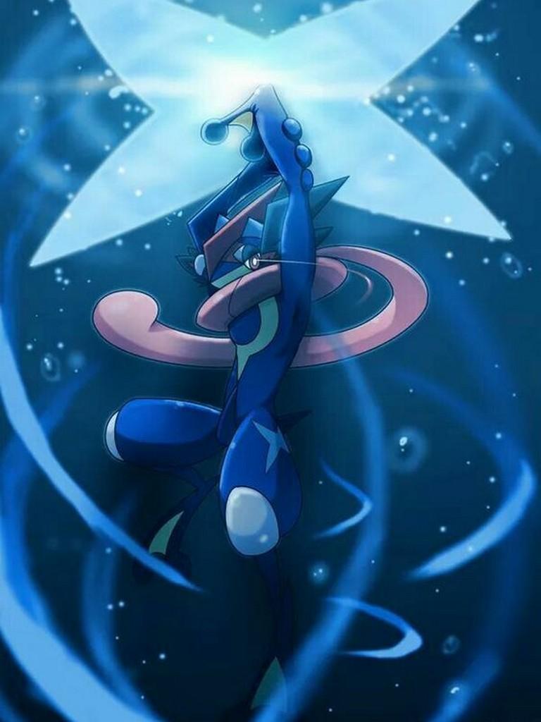 768x1024 Ash Greninja Wallpaper Anime for Android
