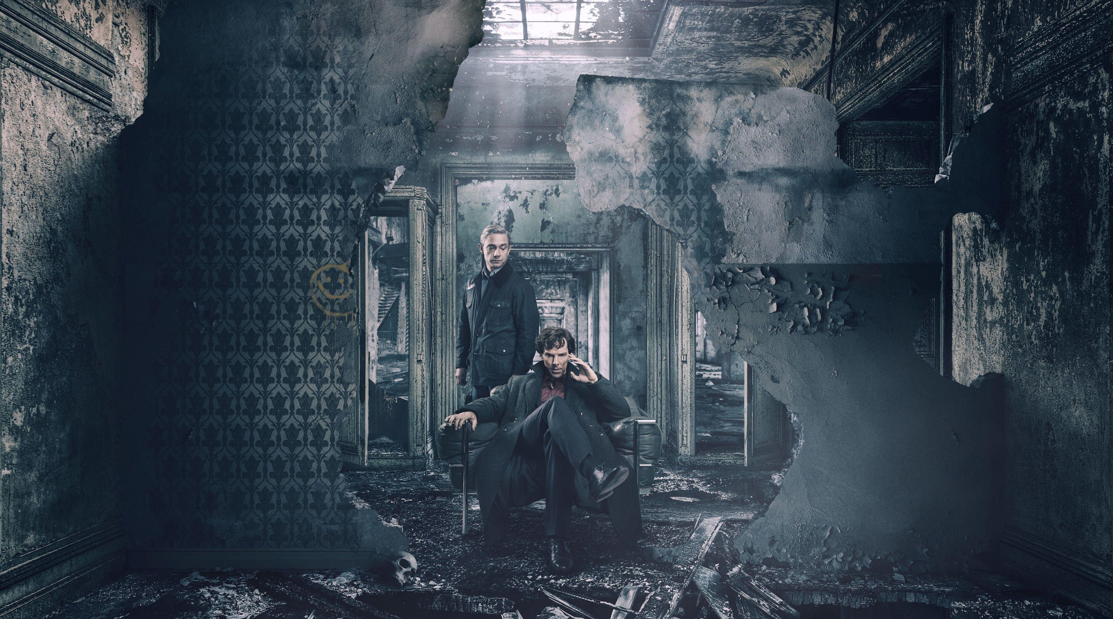 3840x2138 Sherlock X John Wallpaper