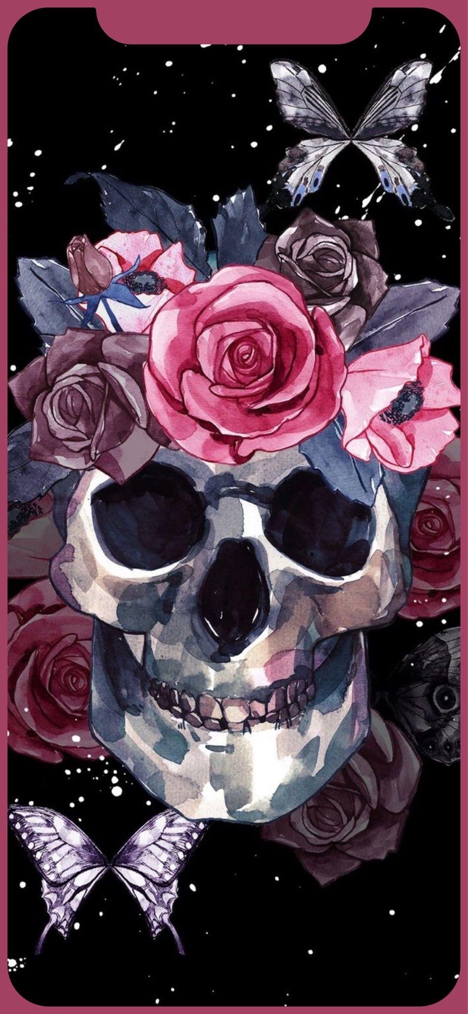 946x2048 Sugar Skull iPhone X Wallpaper