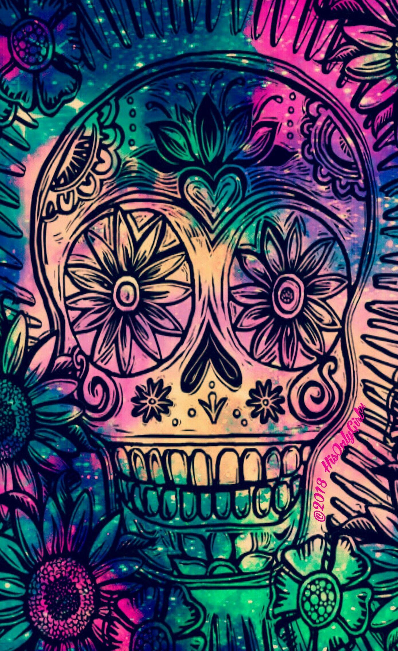 1389x2273 Sugar Skull iPhone X Wallpaper