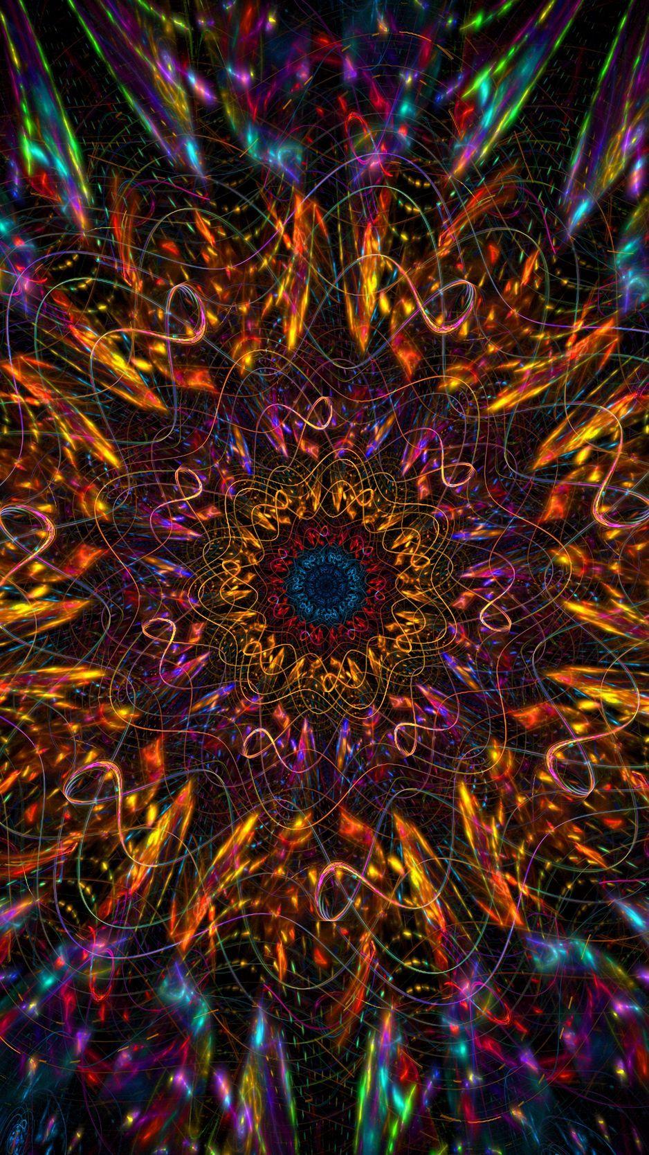938x1668 Download Wallpaper 938x1668 Mandala, Pattern, Colorful, Tangled, Abstraction Iphone 8 7 6s 6 For Parallax HD Background