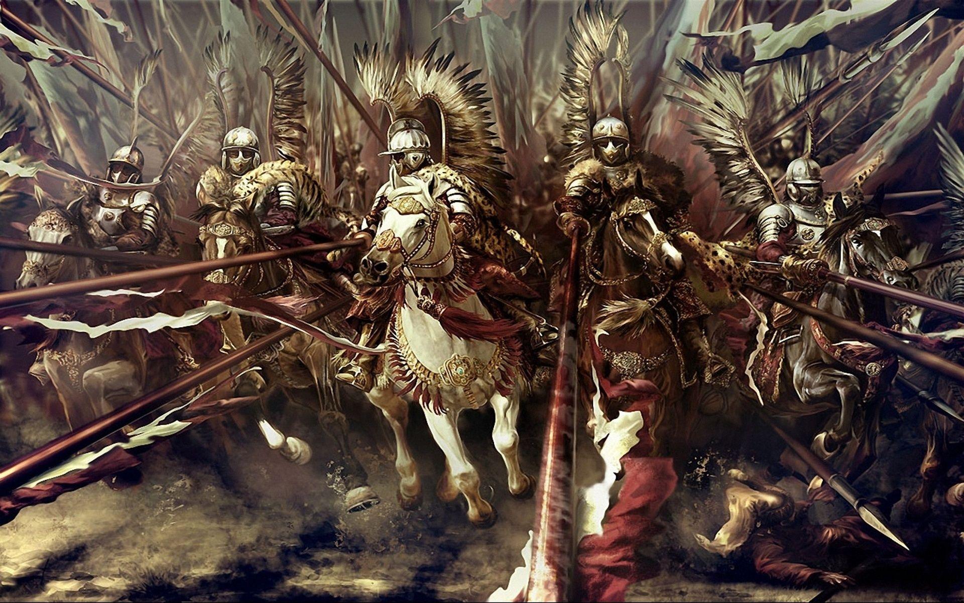1920x1200 Knights in battle Wallpaper