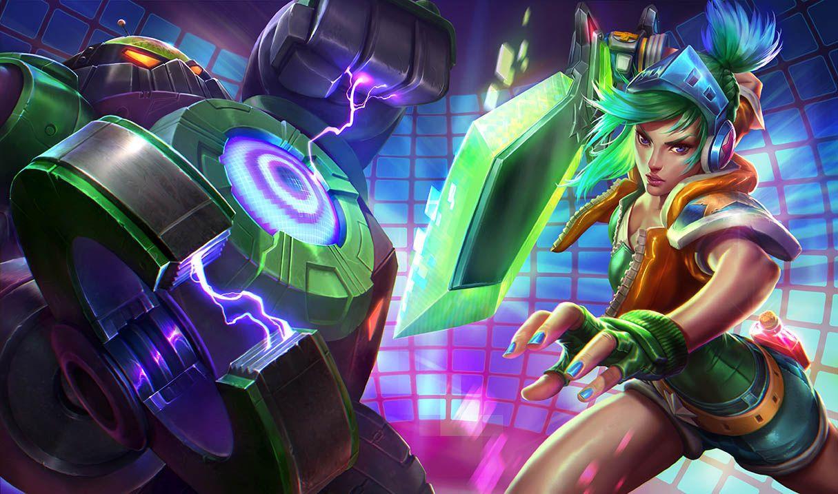 1215x717 Arcade Riven and Battle Boss Blitzcrank of Legends Wallpaper