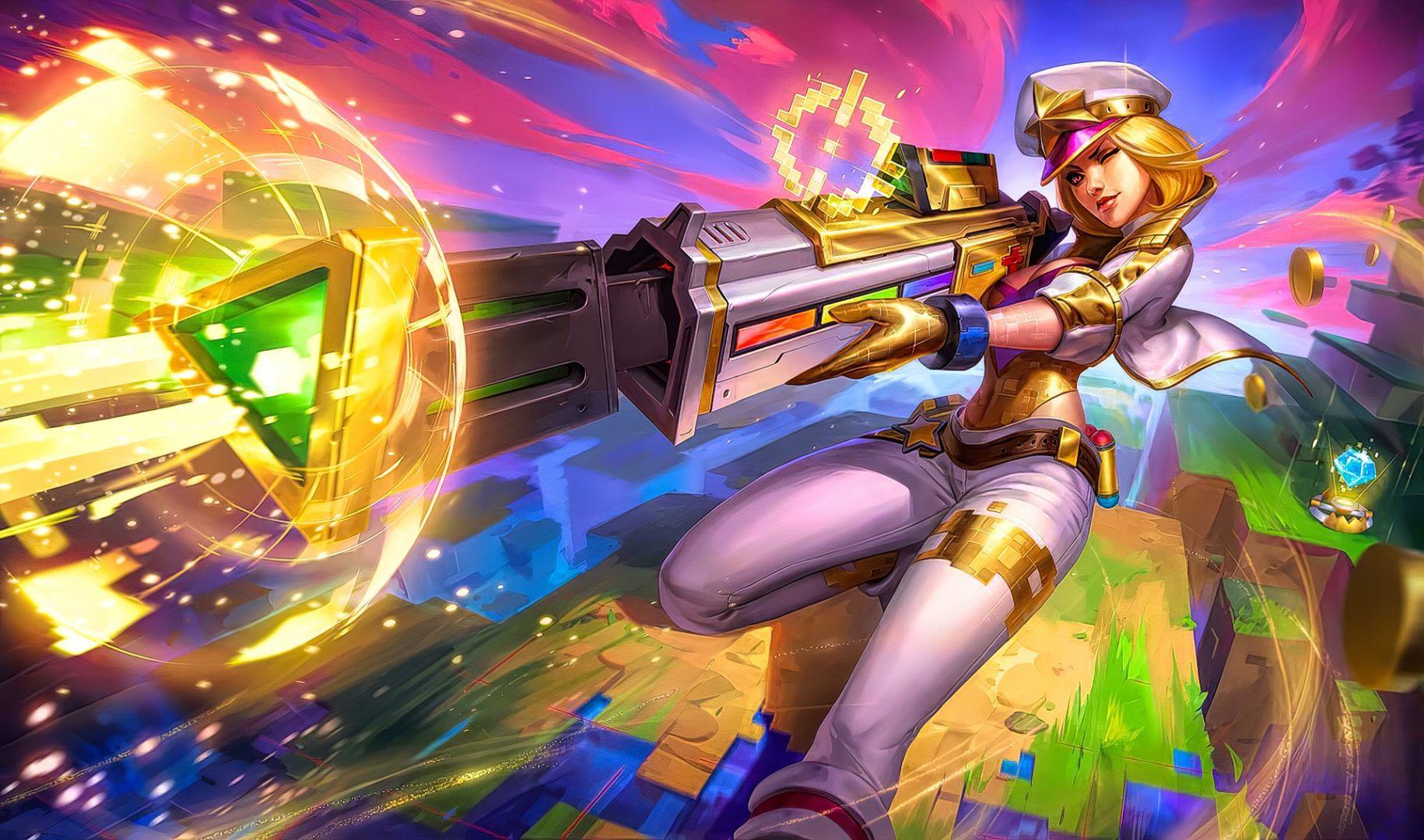 1830x1080 Wearing The Prestigious Colors Of White And Gold, Arcade Caitlyn Prestige Edition Skin Is Unveiled [LoL] • L2pbomb