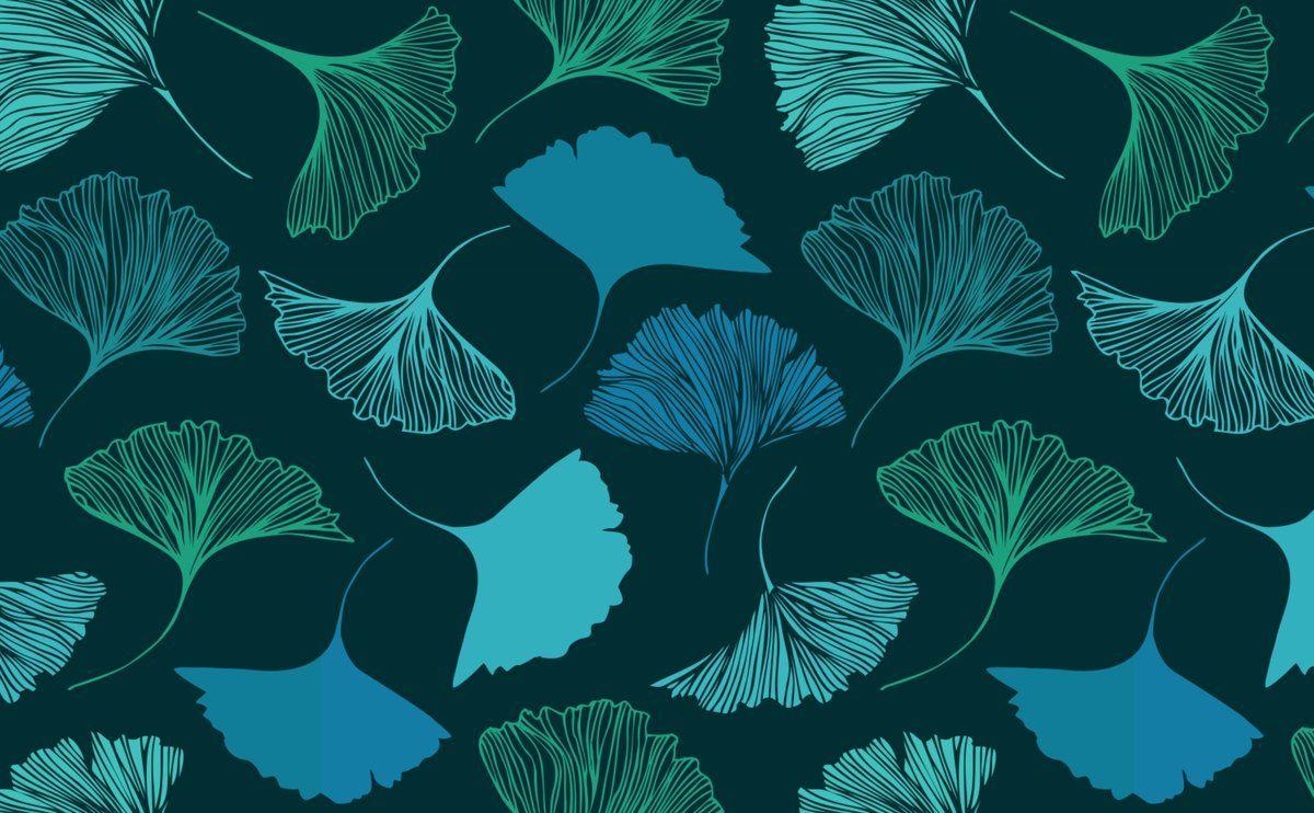 1200x742 Fan Shaped Leaves Wallpaper For Walls
