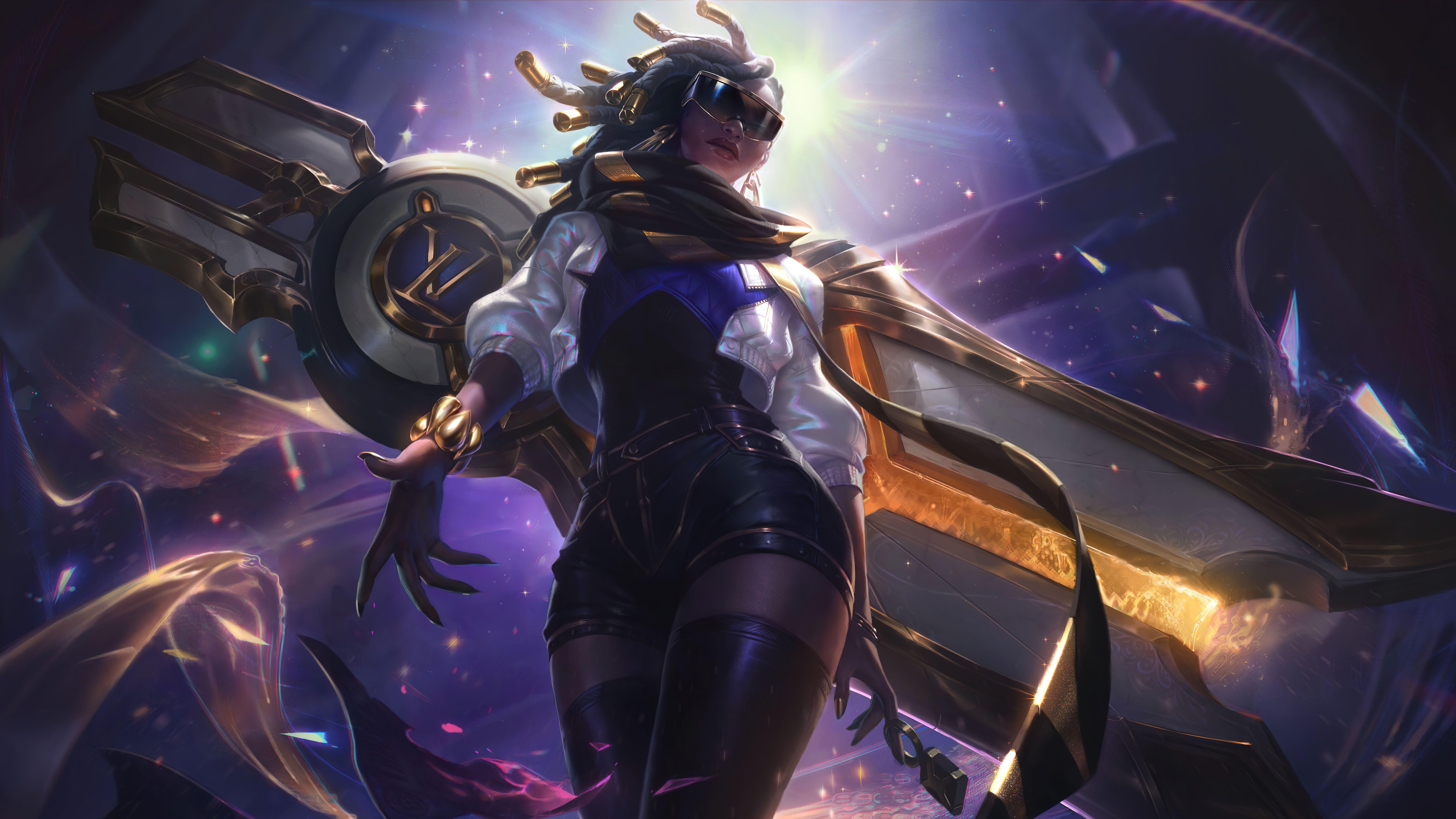 7680x4320 Senna, True Damage, Prestige, Splash Art, 8K wallpaper. Mocah.org HD Desktop Wallpaper