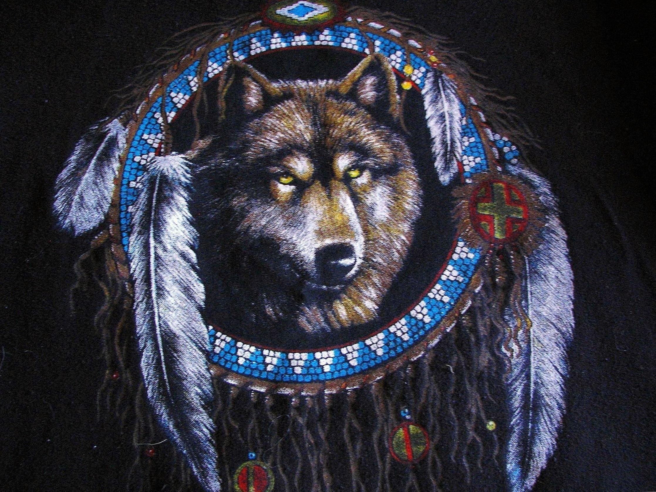 Native American Wolves Wallpapers Top Free Native American Wolves Backgrounds Wallpaperaccess 