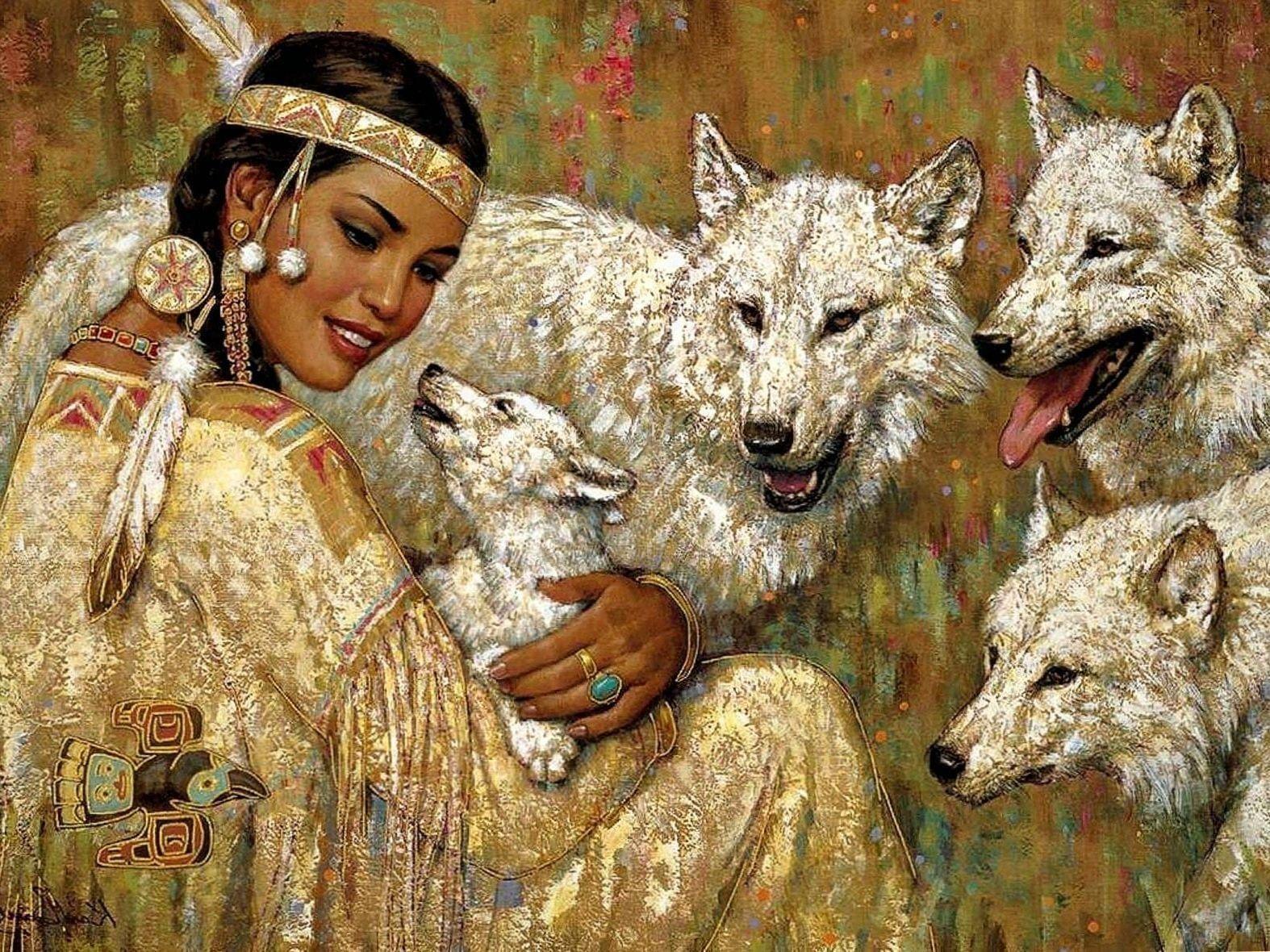 Native American Wolves Wallpapers Top Free Native American Wolves Backgrounds Wallpaperaccess 