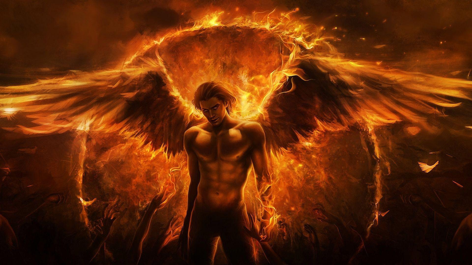 1920x1080 Fire Angel Fantasy HD Wallpaper Angel HD Wallpaper