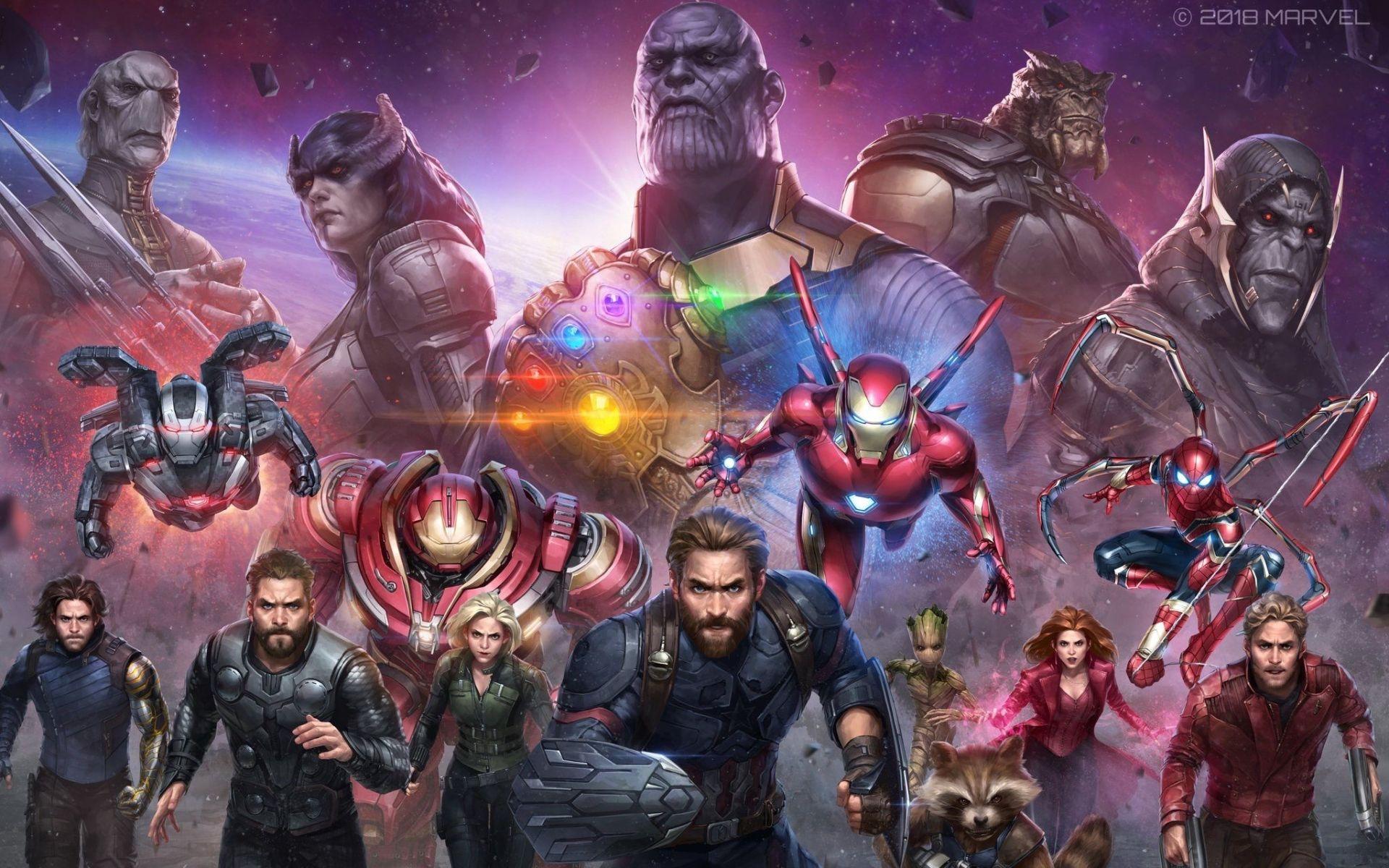 1920x1200 Wallpaper of Avengers Infinity War, All heroes, Marvel background & HD image