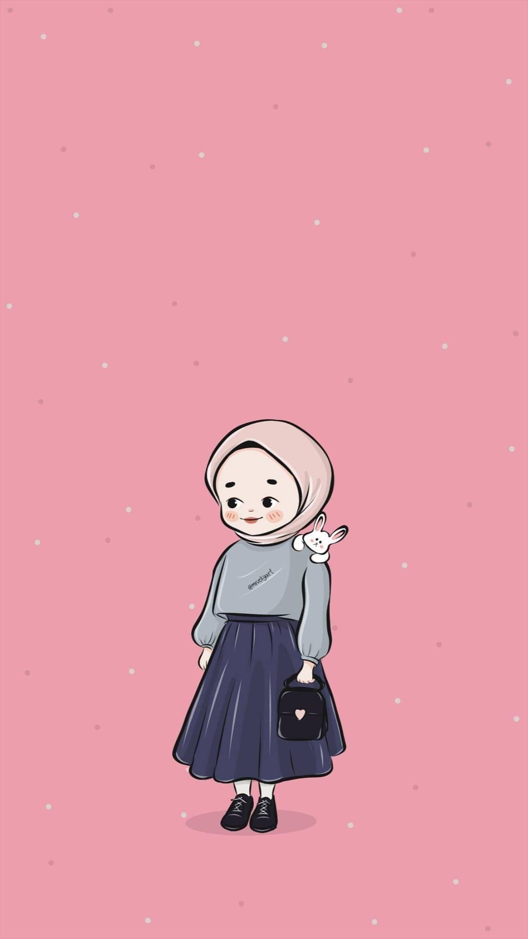 1080x1920 kartun muslimah. Cute cartoon wallpaper, Anime wallpaper iphone, Cartoon wallpaper