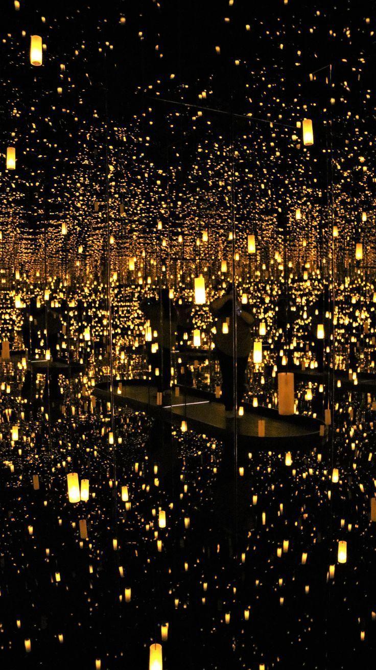 Gương vô cực 736x1311 - Tác giả Yayoi Kusama.  자연 사진, 풍경 예술, 환상적인 그림