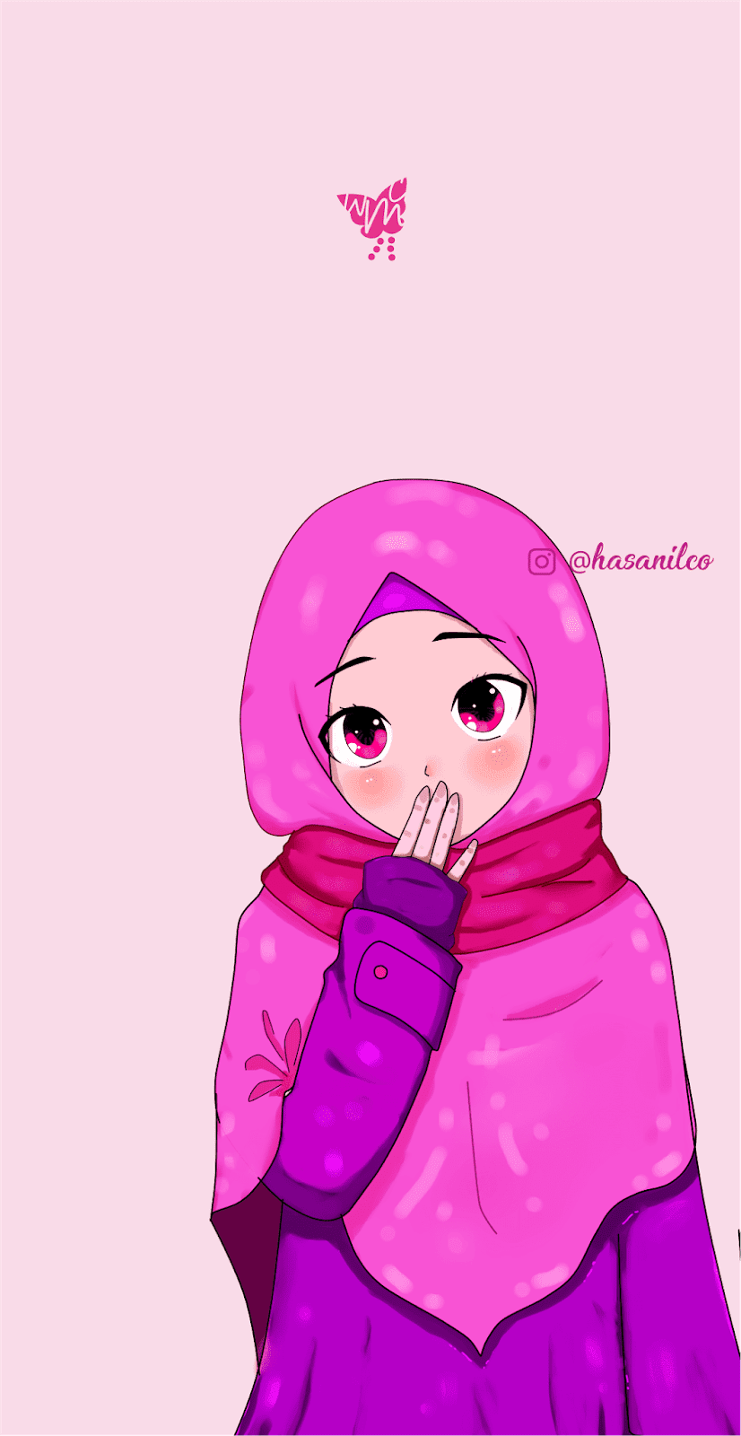 826x1600 Wallpaper Muslimah Cartoon Muslim Oops, Download Wallpaper